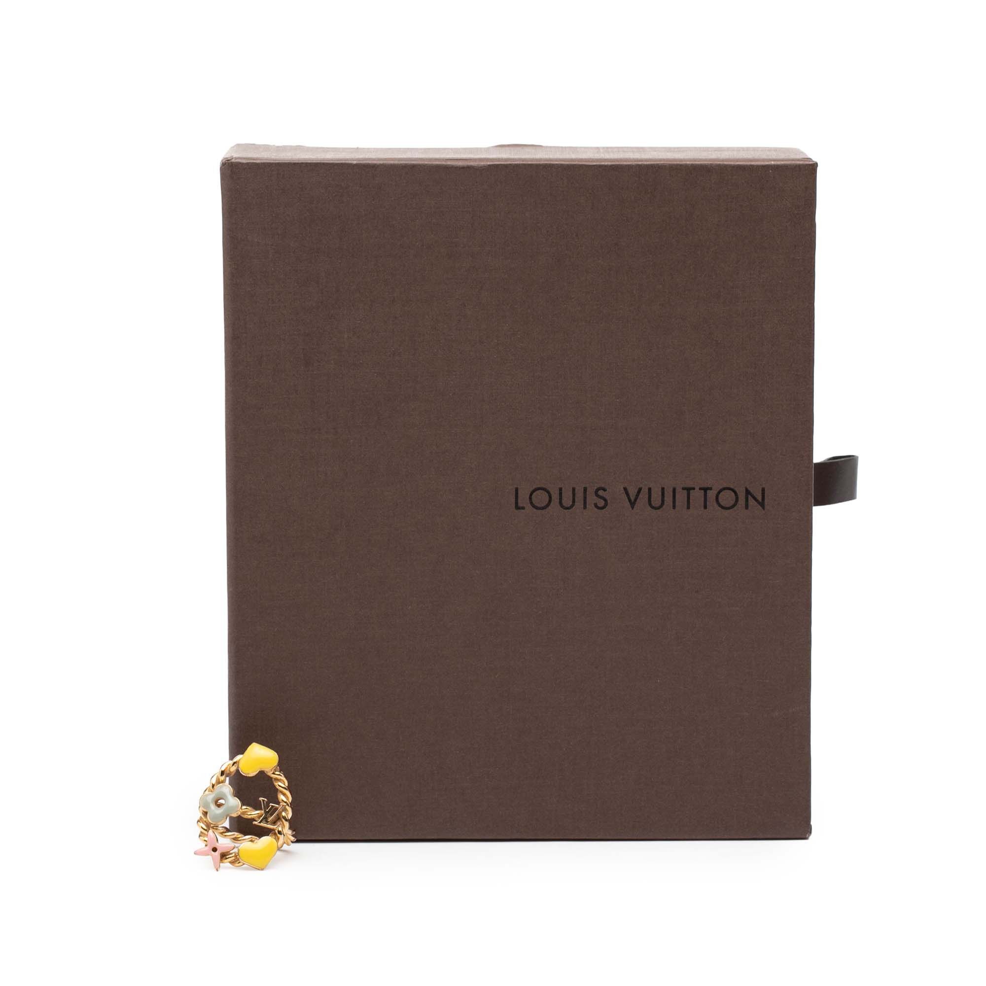 Louis Vuitton Louis Vuitton Gold Plated and Enamel Sweet Monogram Ring Size ONE SIZE - 5 Thumbnail