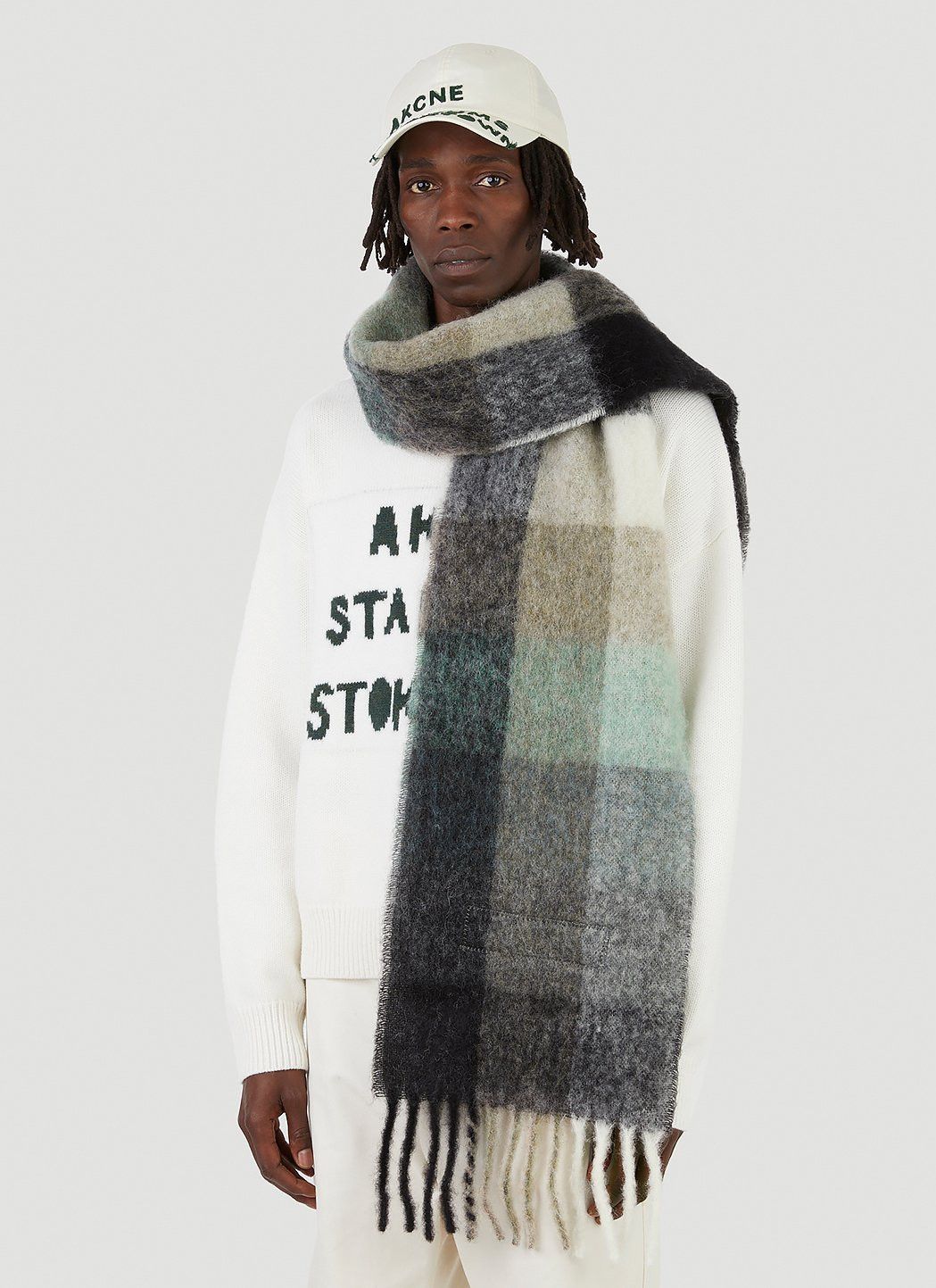 Acne Studios Check Scarf Size ONE SIZE - 2 Thumbnail