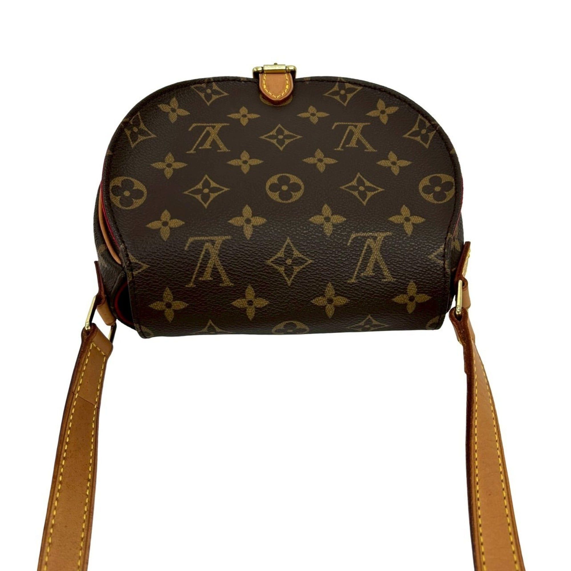 Louis Vuitton Louis Vuitton Tan Blanc Monogram Leather Mini Shoulder Bag Pochette Sacoche Brown 41246 Size ONE SIZE - 4 Thumbnail