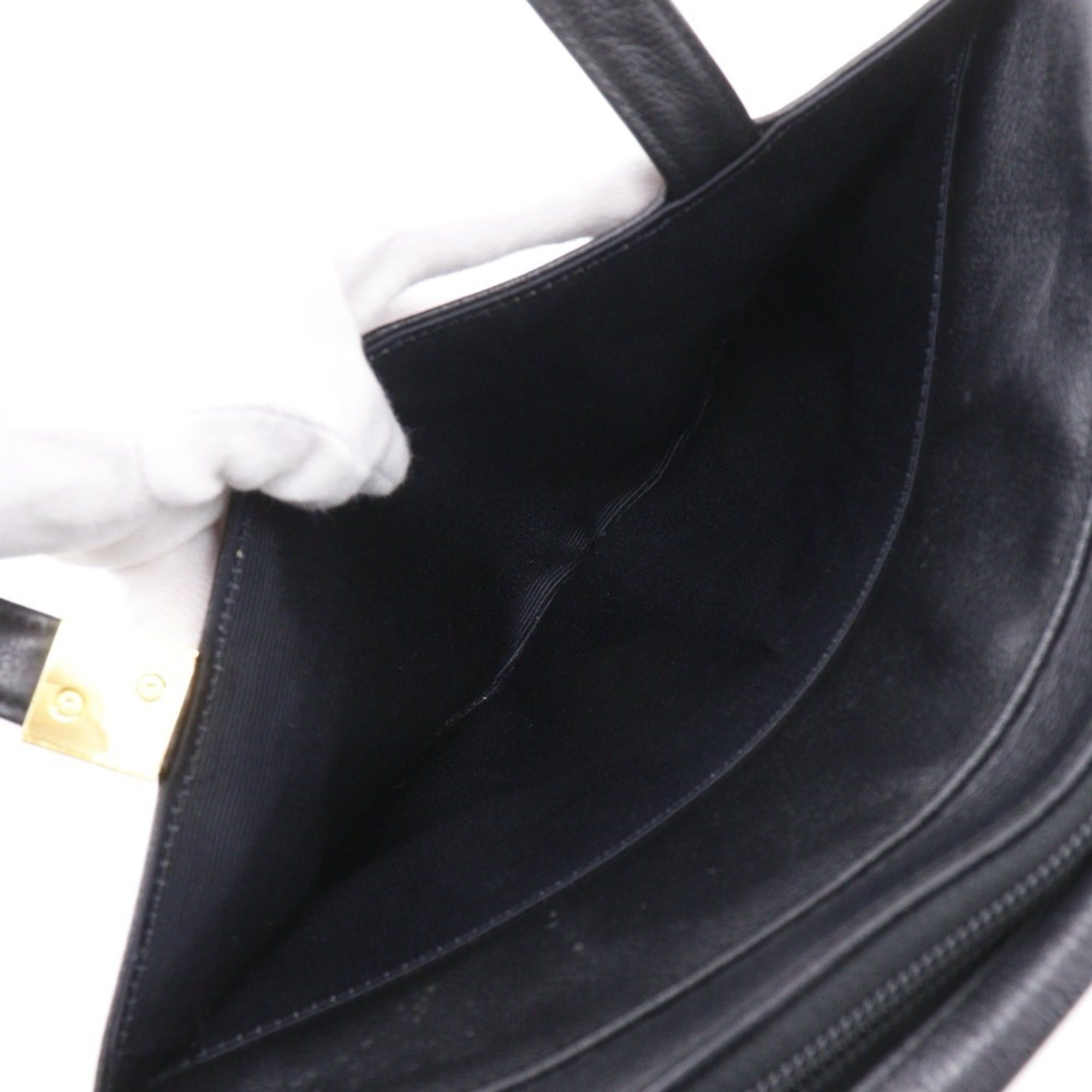 Burberry Burberry grained leather handbag Nova check black A5 zipper Shibo ladies Size ONE SIZE - 13 Thumbnail