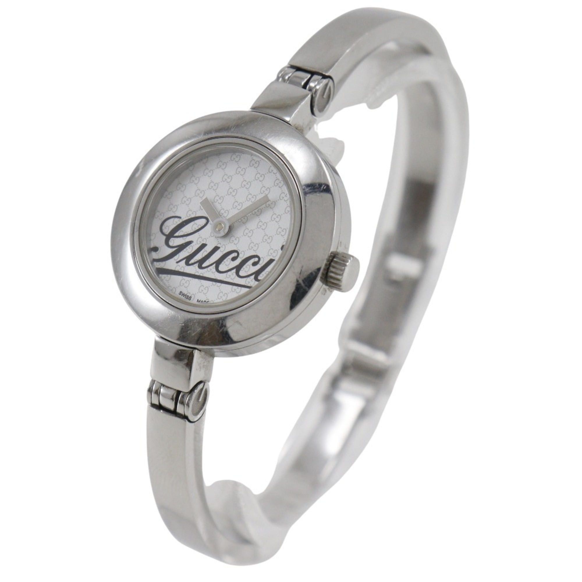 Gucci Gucci G Circle Watch Logo 105 Stainless Steel Quartz Analog Display White Dial Women's Size ONE SIZE - 2 Thumbnail