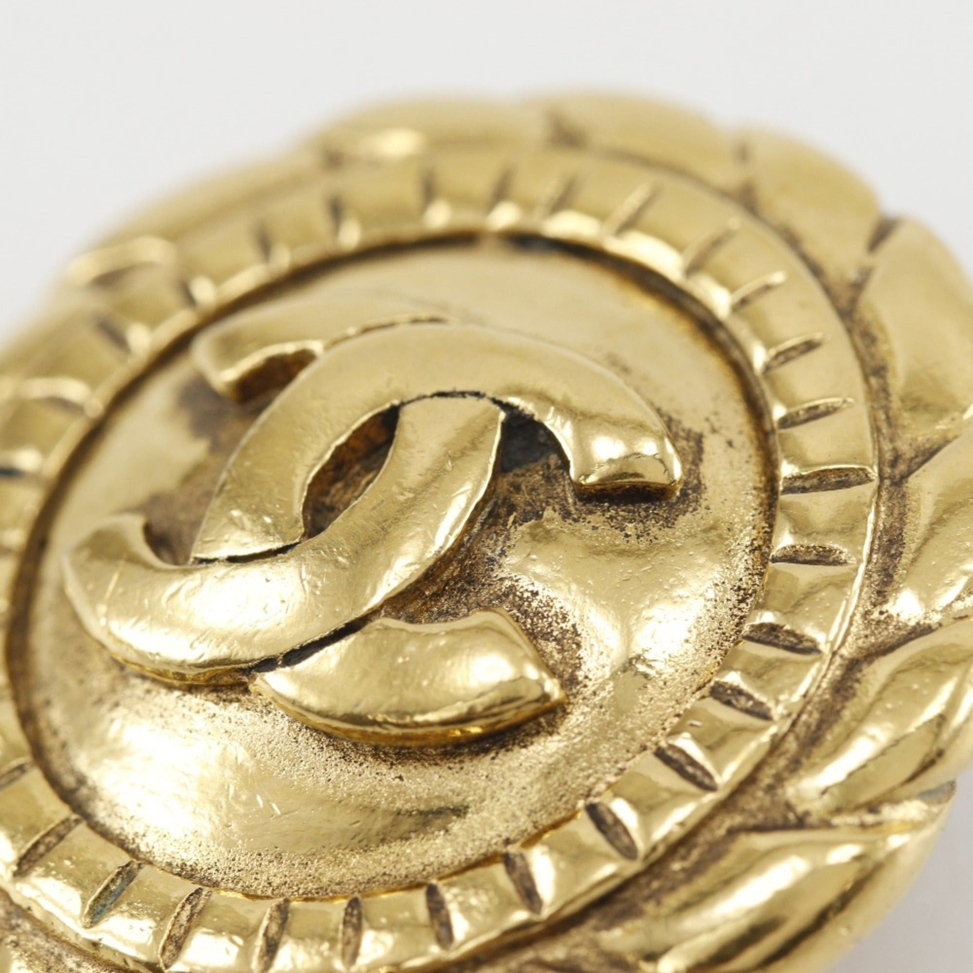 Chanel CHANEL Coco Mark Earrings Vintage Gold Plated Approx. 22.8g COCO Women's Size ONE SIZE - 6 Thumbnail