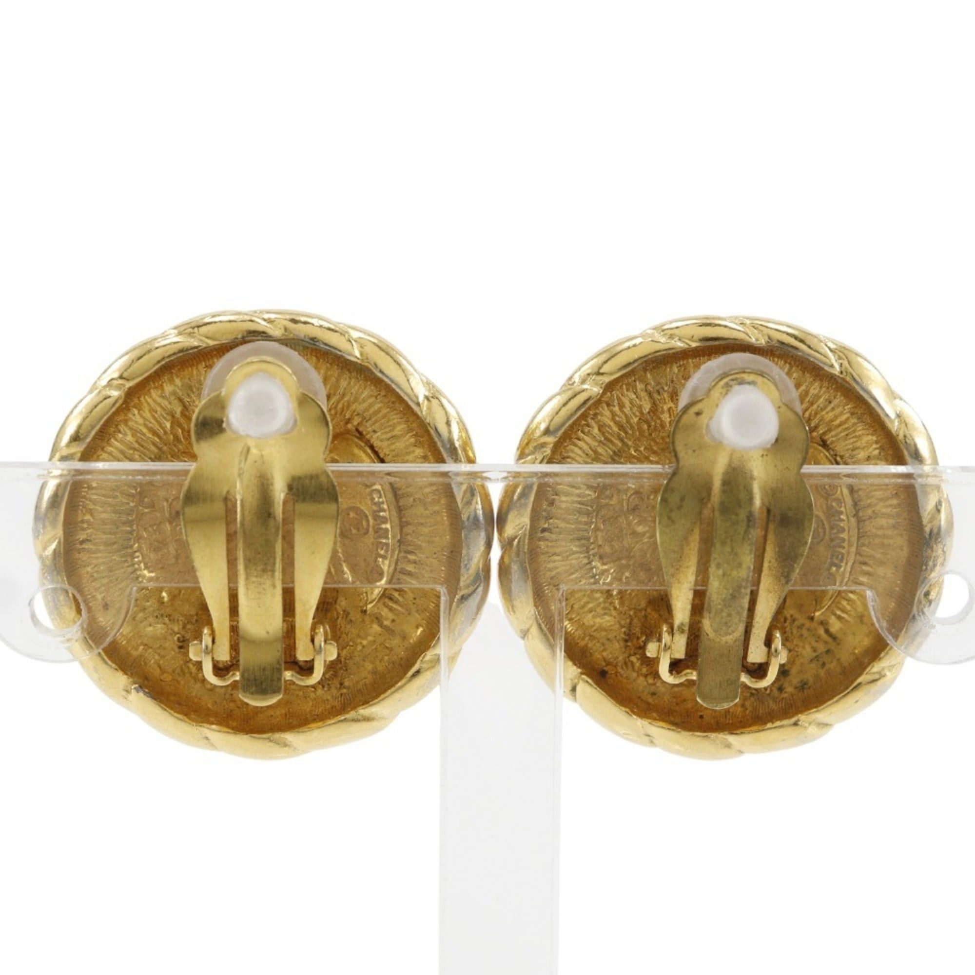 Chanel CHANEL Coco Mark Earrings Vintage Gold Plated Approx. 22.8g COCO Women's Size ONE SIZE - 3 Thumbnail