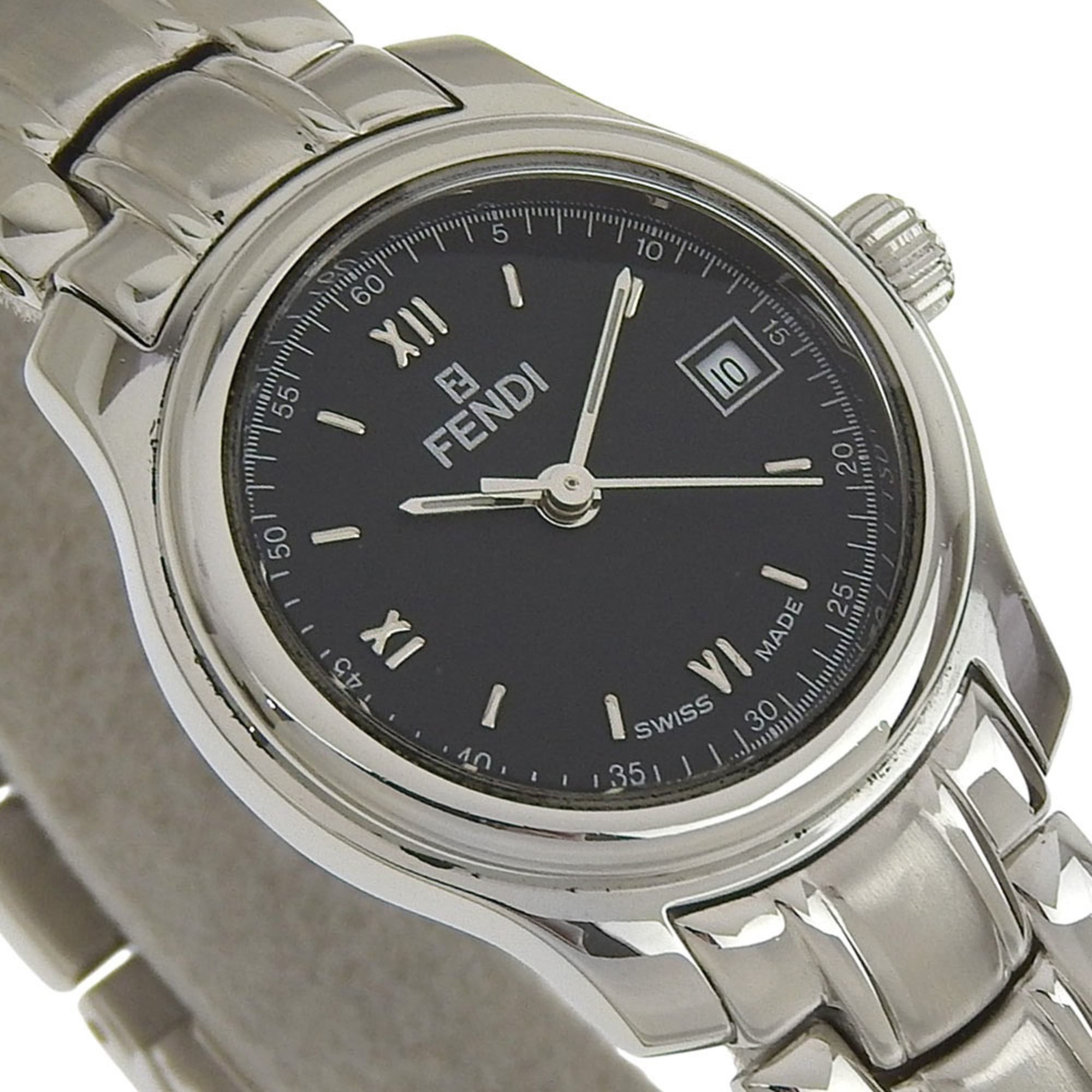 Fendi Fendi Olologi Watch 210L Stainless Steel Quartz Analog Display Black Dial Women's Size ONE SIZE - 3 Thumbnail