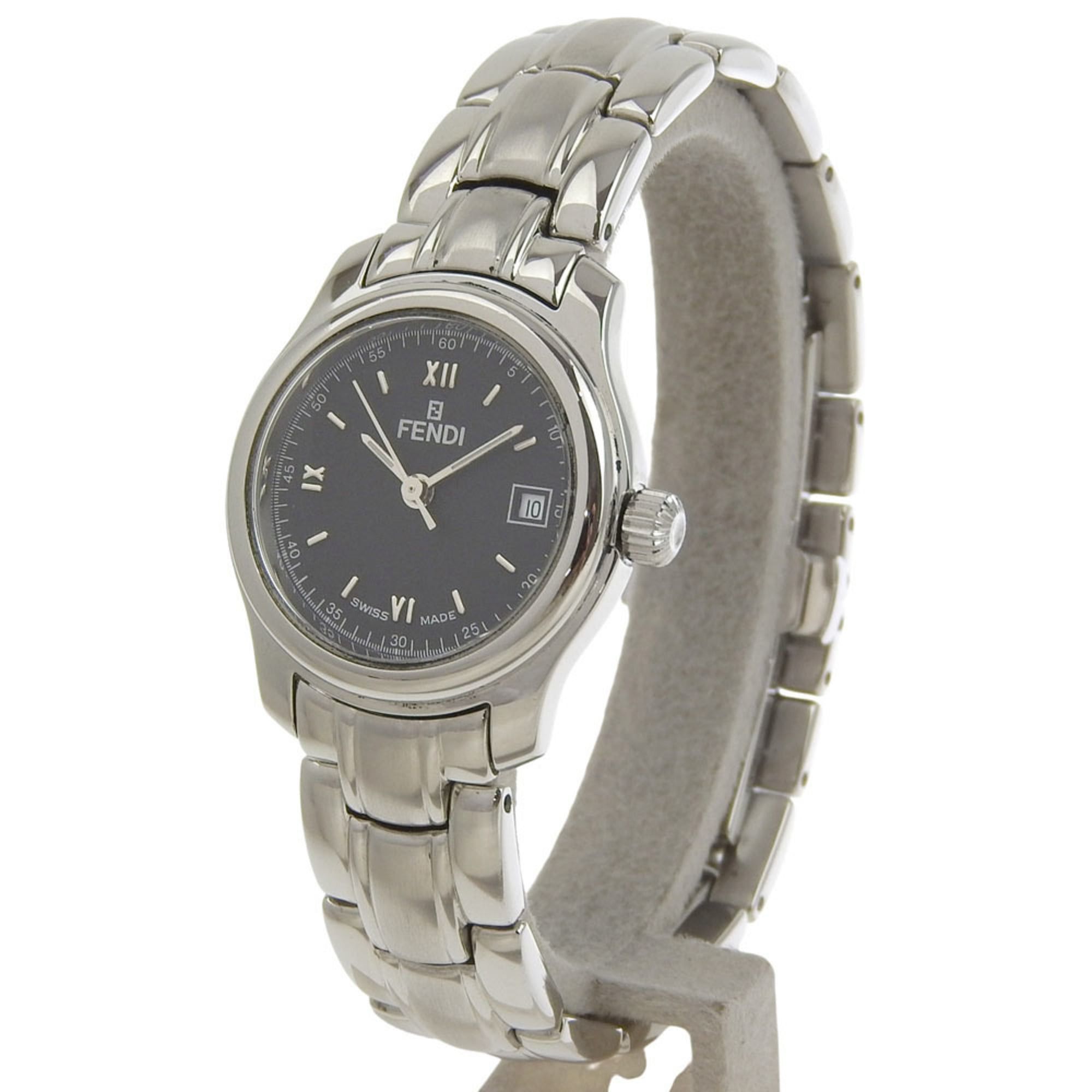 Fendi Fendi Olologi Watch 210L Stainless Steel Quartz Analog Display Black Dial Women's Size ONE SIZE - 2 Thumbnail