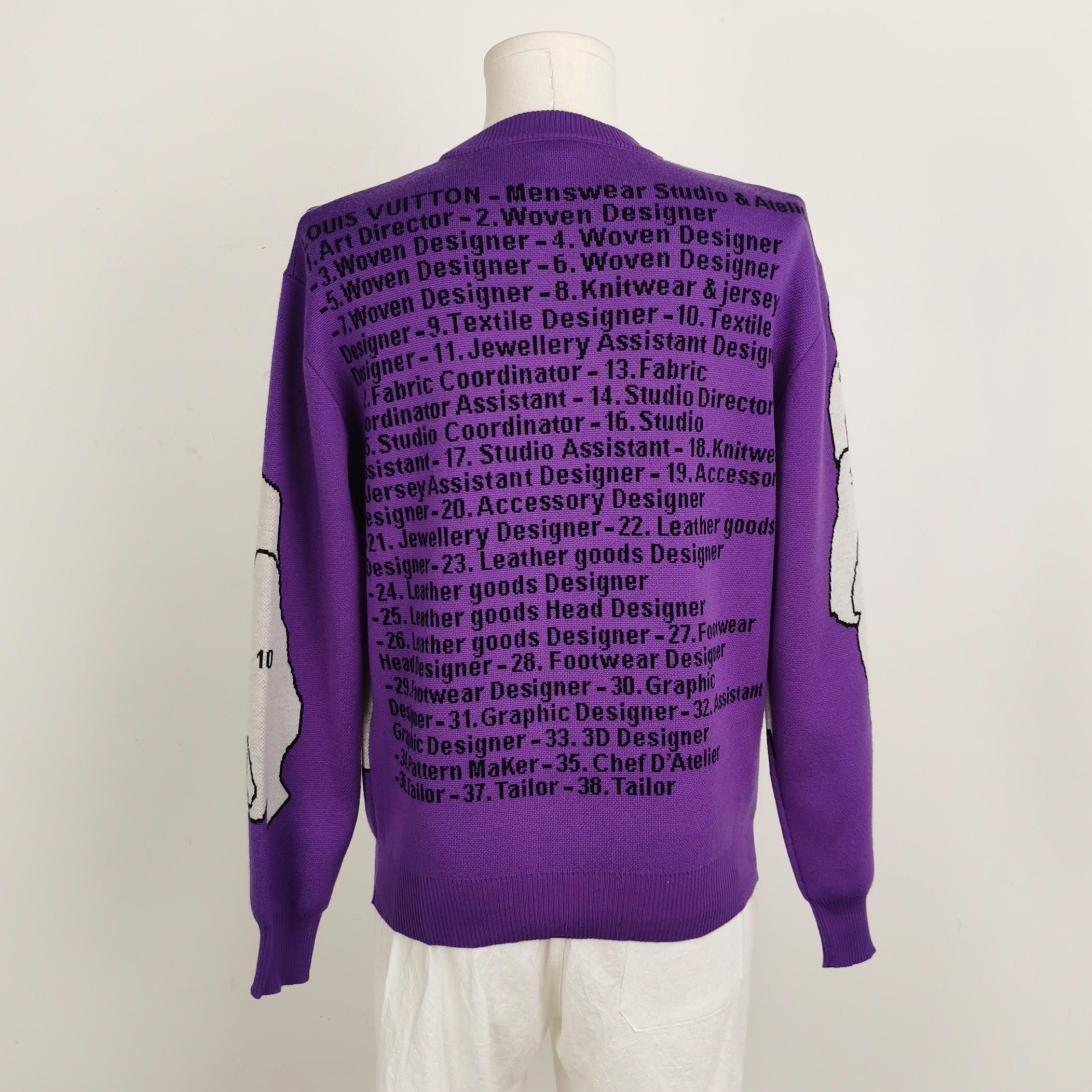 Louis Vuitton Louis Vuitton Purple Crewneck Wool Blend Sweater M Size US M / EU 48-50 / 2 - 5 Thumbnail