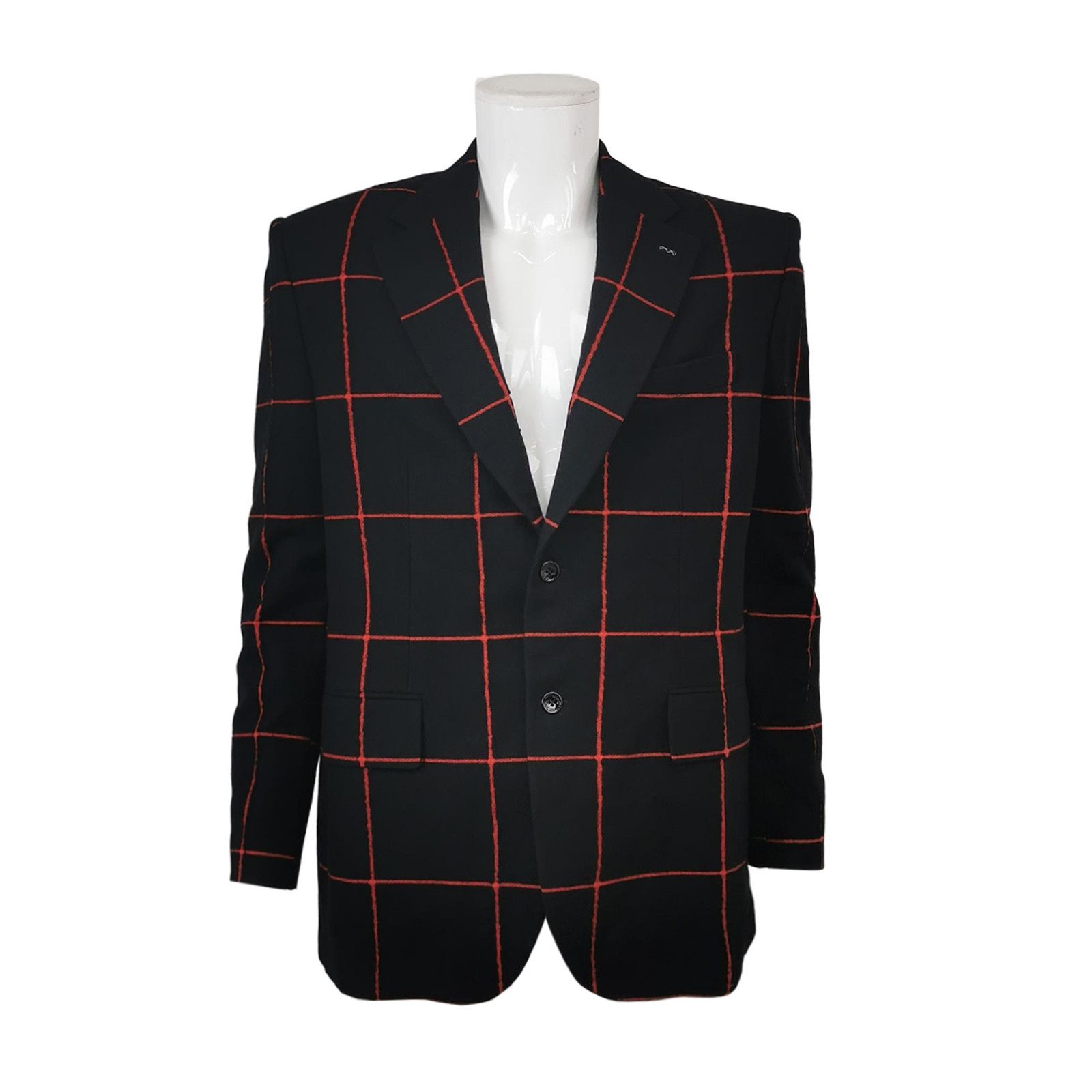 Louis Vuitton Louis Vuitton Wool-Cotton Colorblock Grid Blazer Size US M / EU 48-50 / 2 - 2 Thumbnail