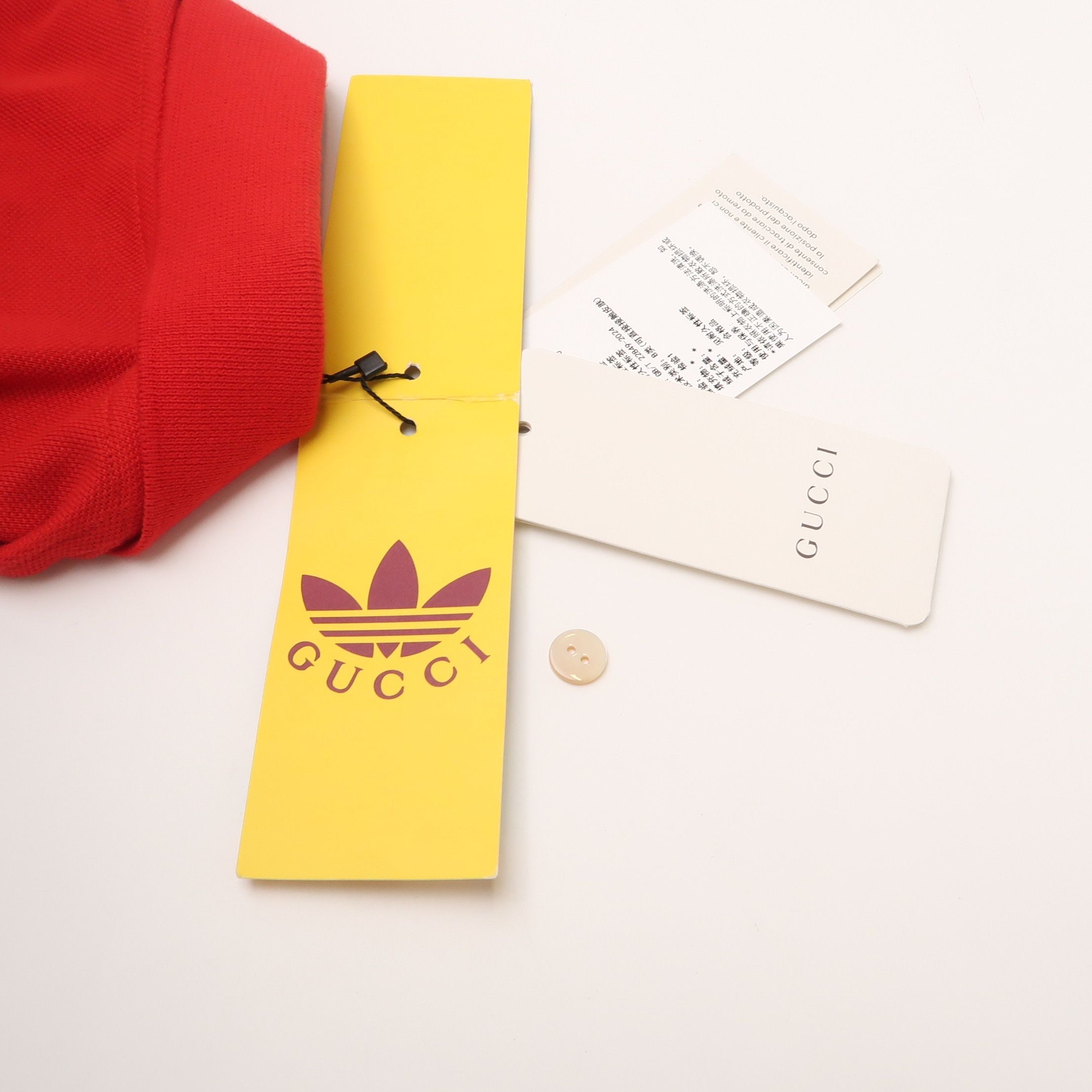 Gucci Gucci x adidas Red Cotton Logo Polo Shirt S Size US S / EU 44-46 / 1 - 7 Thumbnail