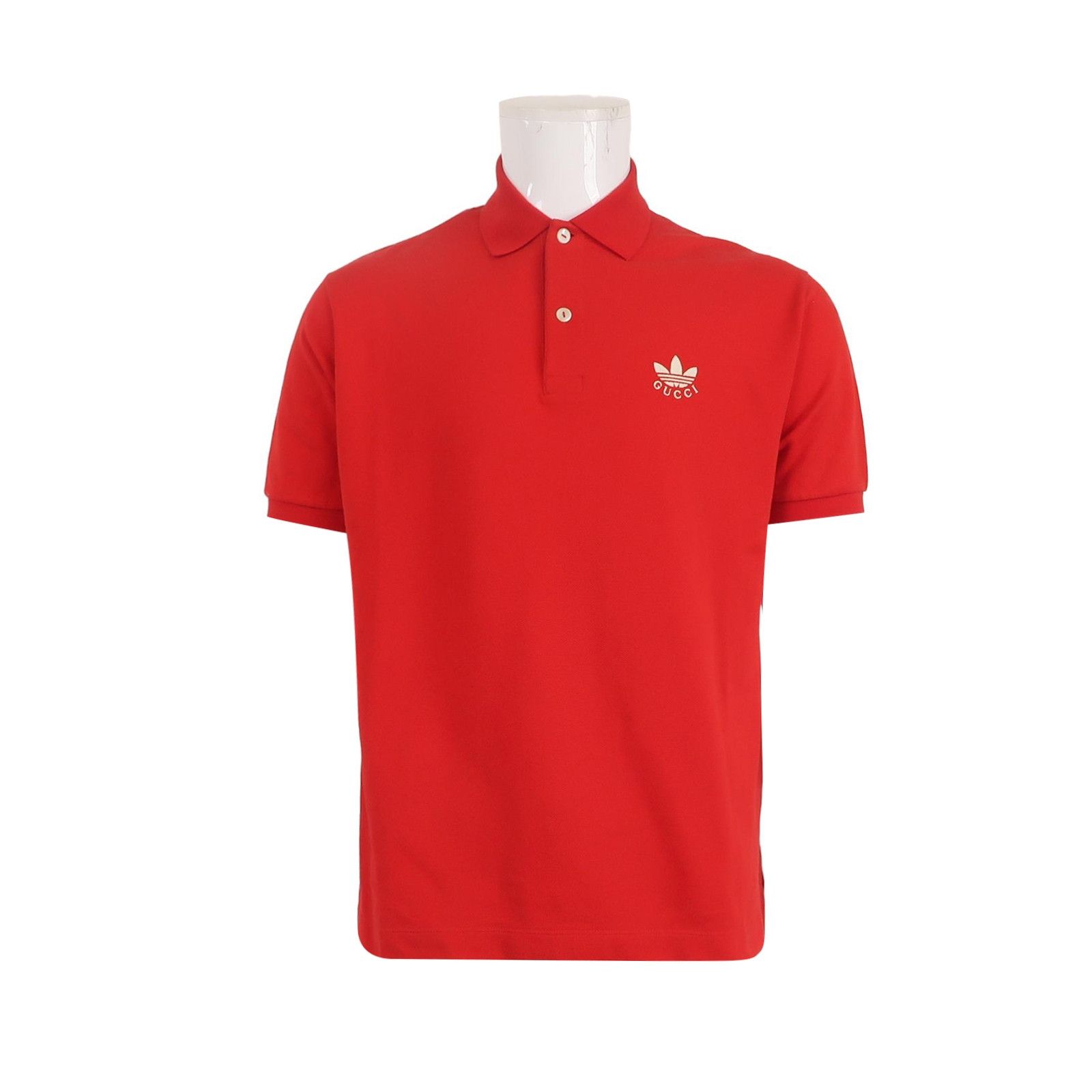 Gucci Gucci x adidas Red Cotton Logo Polo Shirt S Size US S / EU 44-46 / 1 - 2 Thumbnail