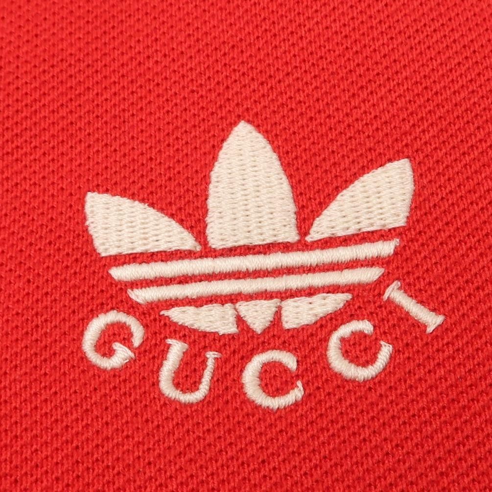 Gucci Gucci x adidas Red Cotton Logo Polo Shirt S Size US S / EU 44-46 / 1 - 5 Thumbnail
