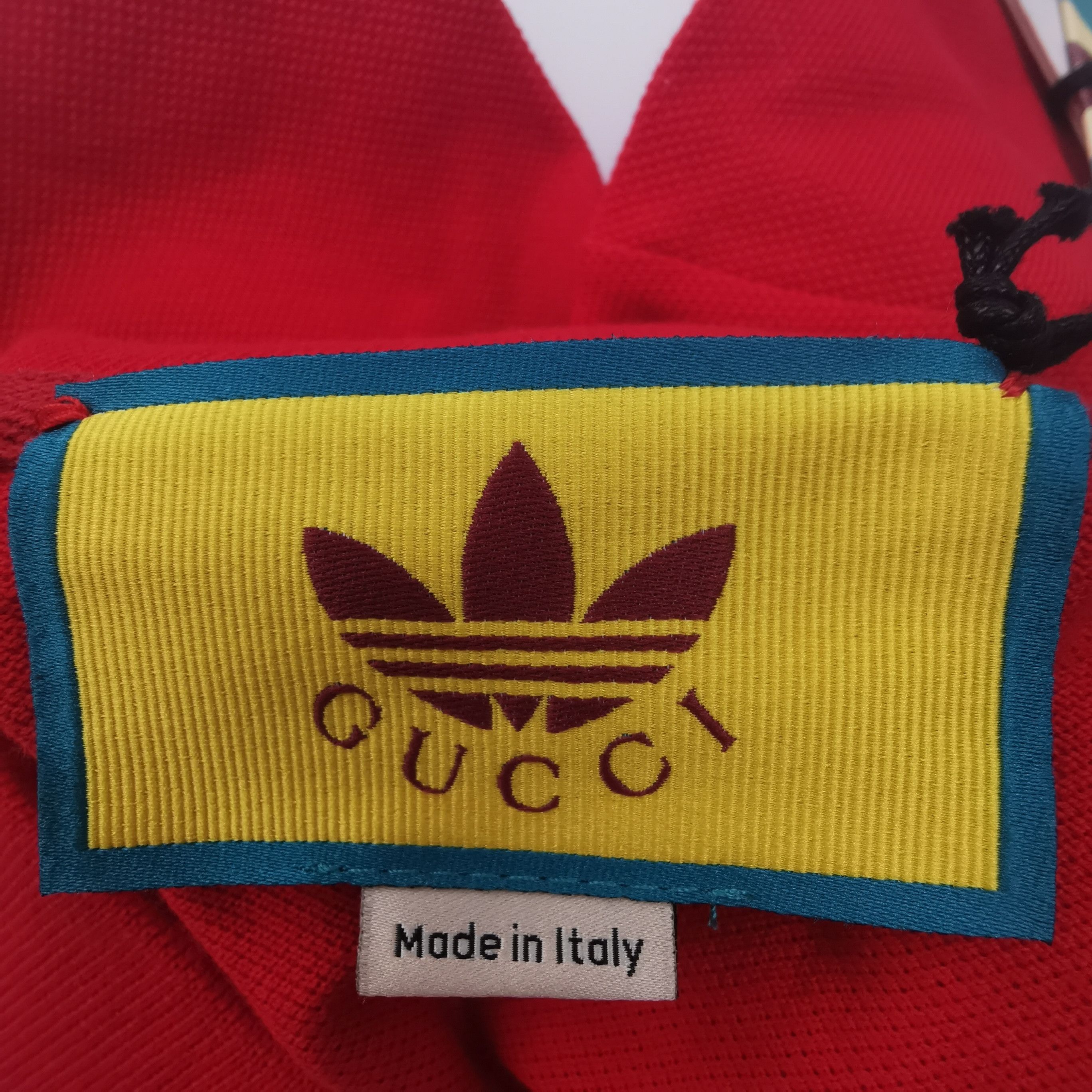 Gucci Gucci x adidas Red Cotton Logo Polo Shirt S Size US S / EU 44-46 / 1 - 10 Thumbnail