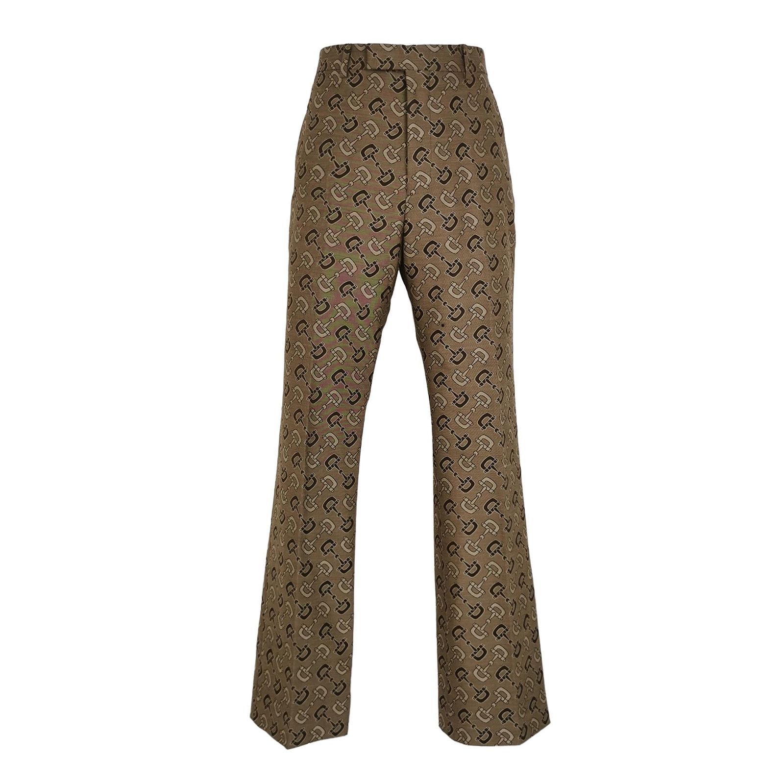 Gucci Gucci Horsebit Pattern Cotton-Wool Blend Trousers Size US 32 / EU 48 - 2 Thumbnail