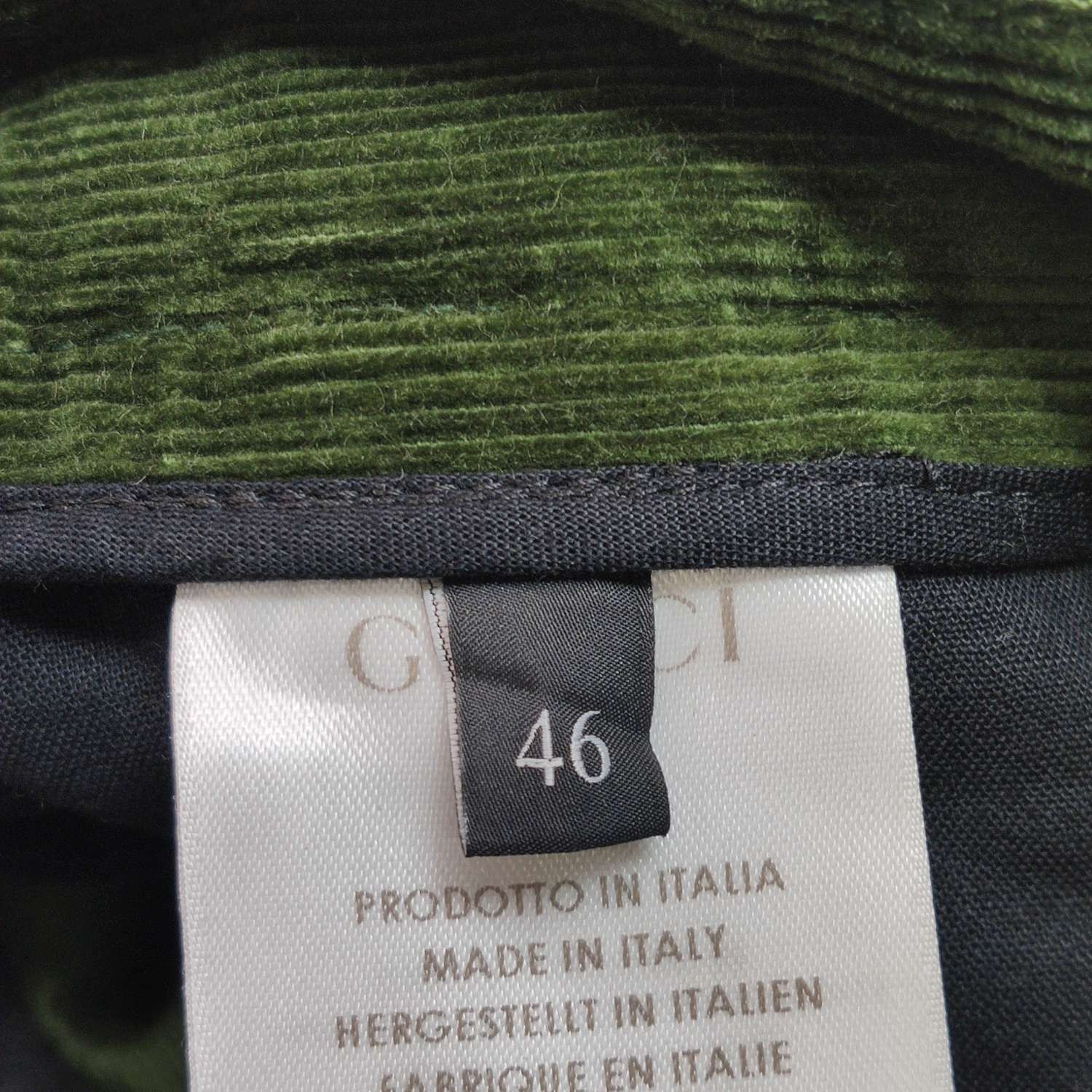 Gucci Green Corduroy Straight-Leg Pants Size US 34 / EU 50 - 11 Thumbnail