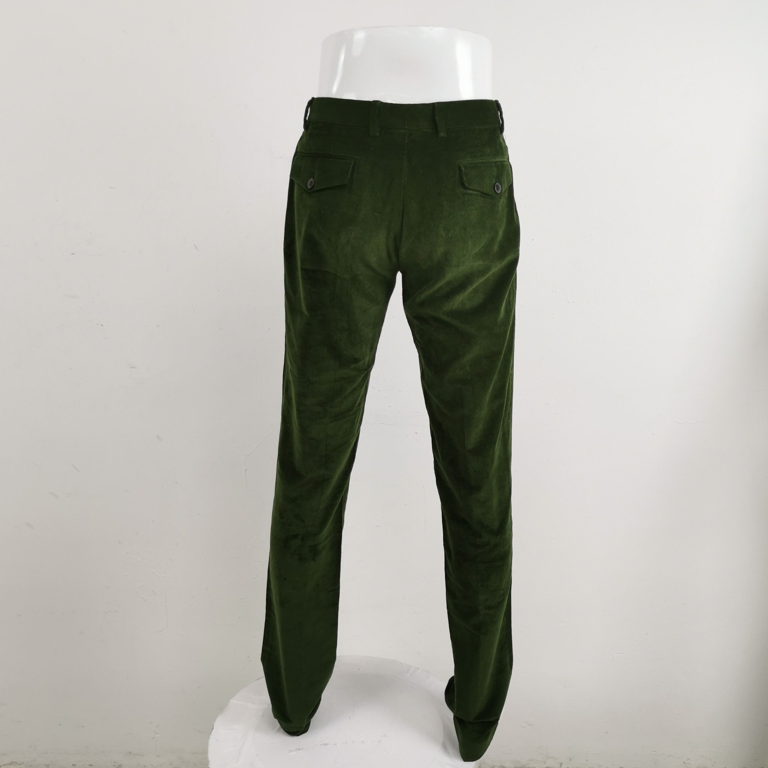 Gucci Green Corduroy Straight-Leg Pants Size US 34 / EU 50 - 4 Thumbnail