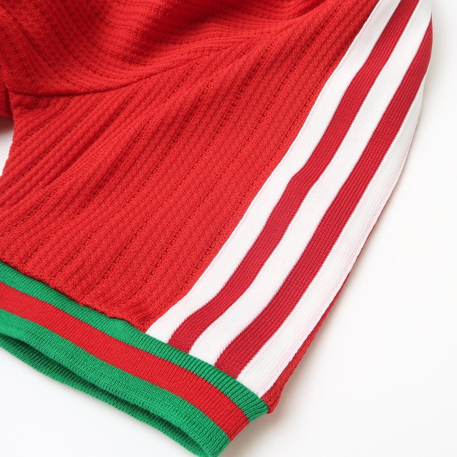 Gucci Gucci x Adidas Red Cotton Logo Crew Neck T-shirt XS Size US XS / EU 42 / 0 - 8 Thumbnail