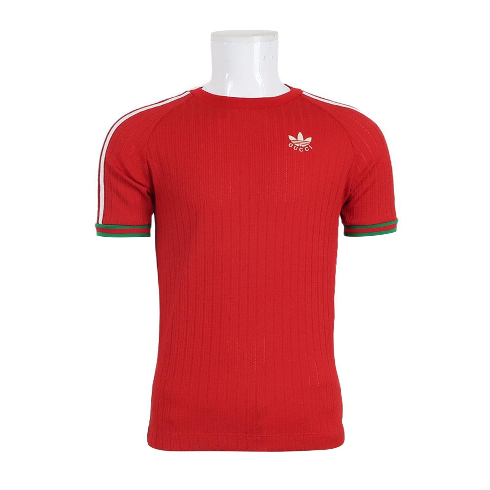 Gucci Gucci x Adidas Red Cotton Logo Crew Neck T-shirt XS Size US XS / EU 42 / 0 - 2 Thumbnail