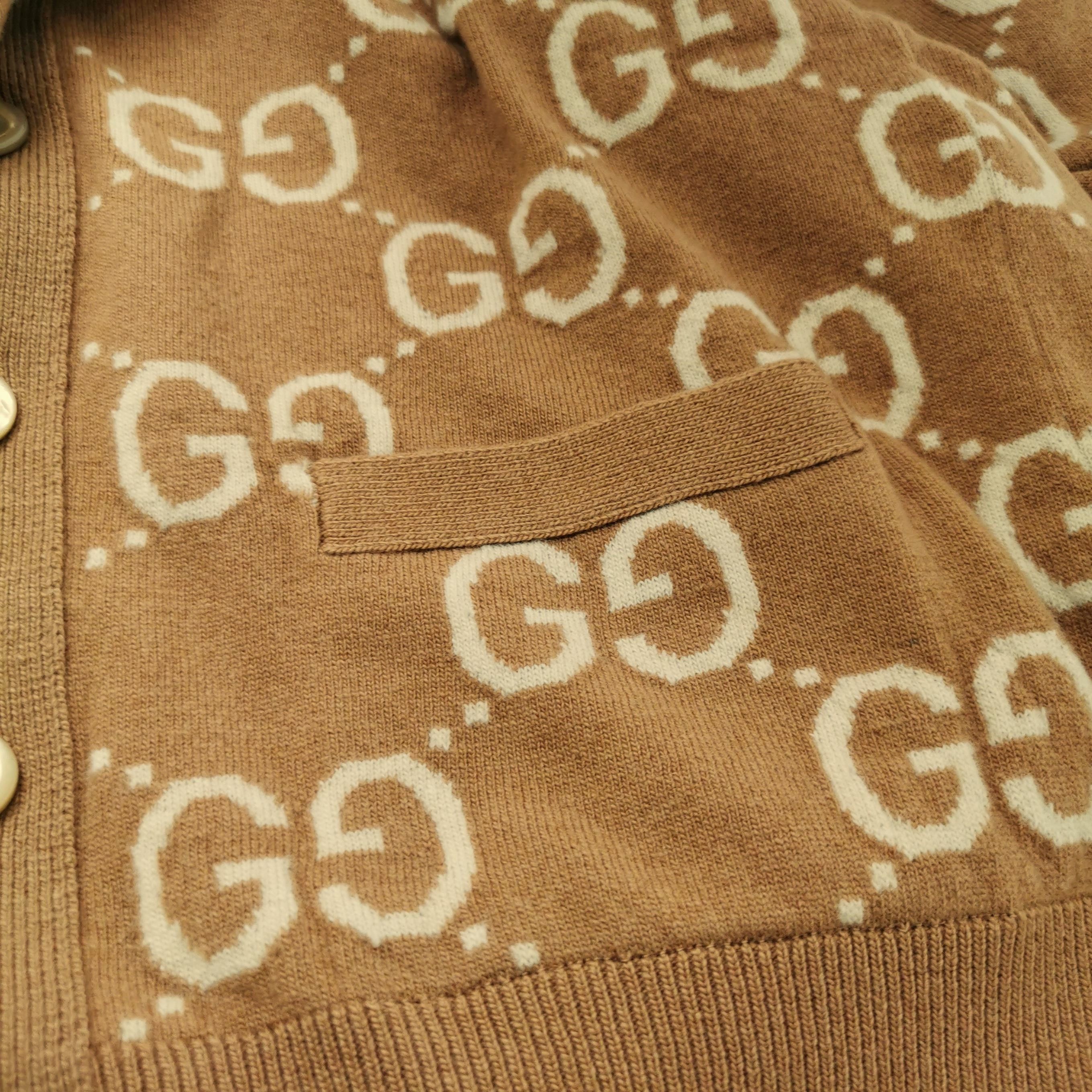 Gucci Gucci Wool GG Monogram V-Neck Cardigan S Size US S / EU 44-46 / 1 - 5 Thumbnail