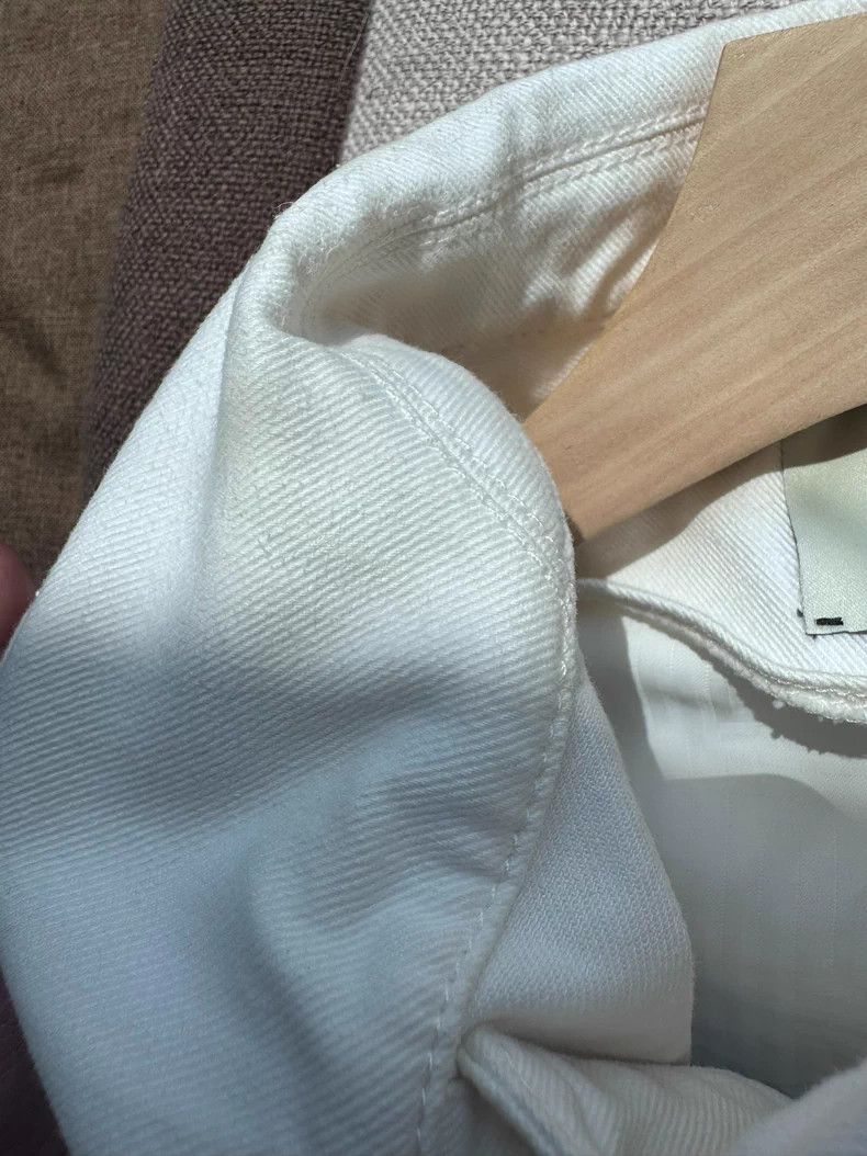 Fendi FENDI White Denim Jacket with Logo Size US M / EU 48-50 / 2 - 6 Thumbnail