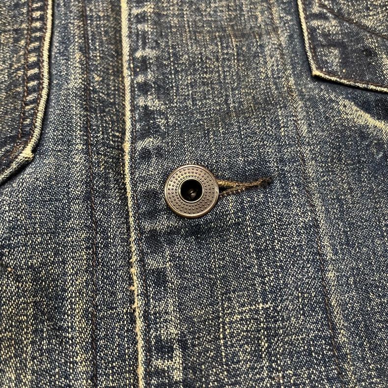RRL Ralph Lauren RRL Distressed Denim Jacket Wool Collar Size US S / EU 44-46 / 1 - 7 Thumbnail