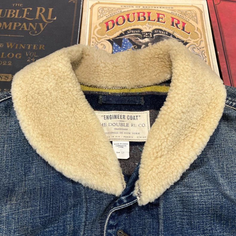RRL Ralph Lauren RRL Distressed Denim Jacket Wool Collar Size US S / EU 44-46 / 1 - 5 Thumbnail