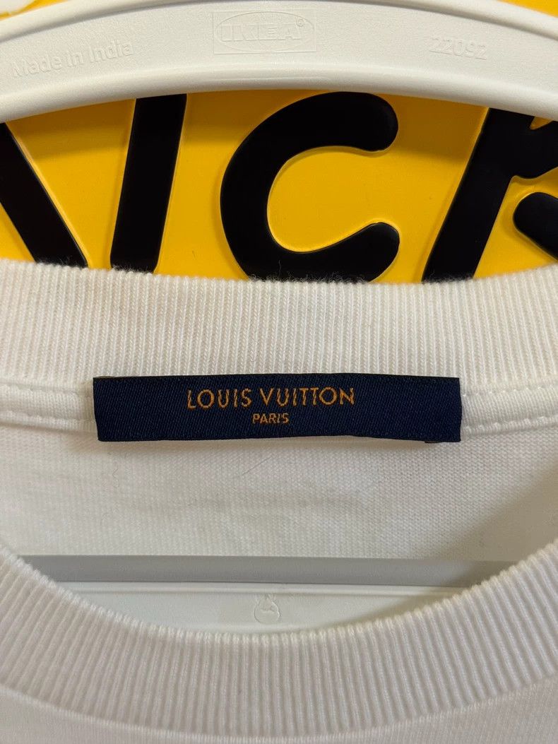 Louis Vuitton Louis Vuitton White Logo Short Sleeve Tee Size US XL / EU 56 / 4 - 3 Thumbnail