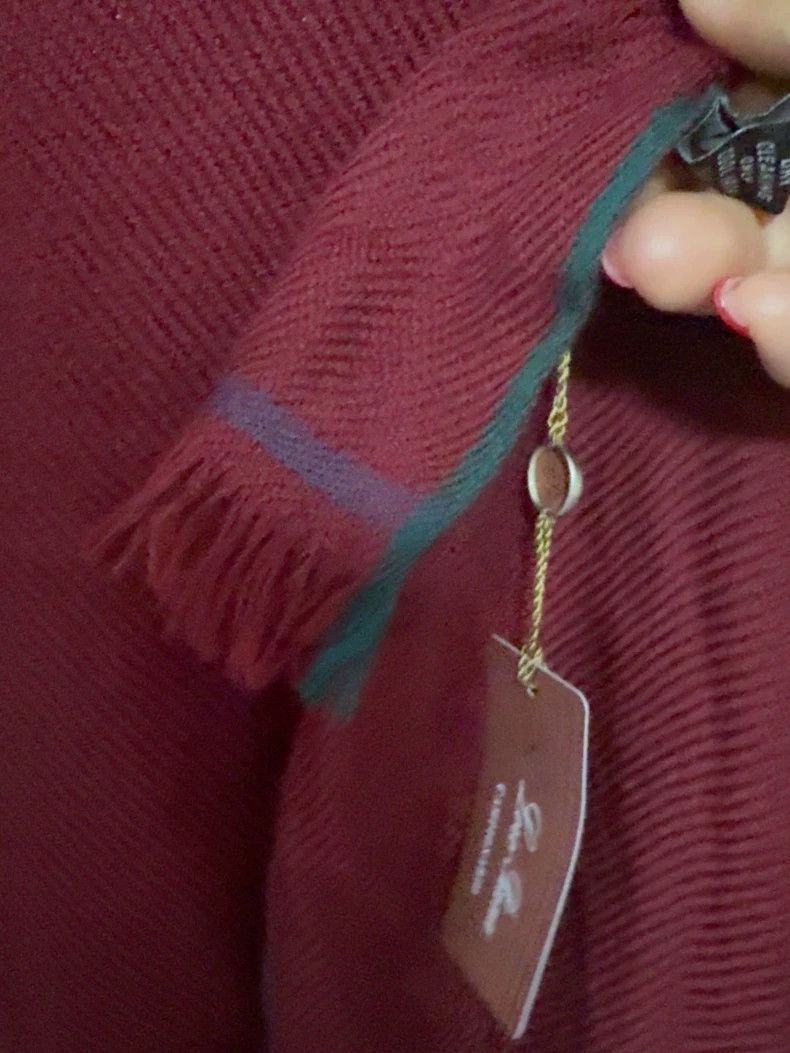 The Elder Statesman Loro Piana Red Cashmere Scarf Size ONE SIZE - 6 Thumbnail