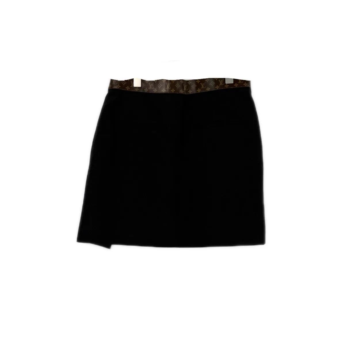 Louis Vuitton Louis Vuitton Black Monogram Wool Silk Skirt Size US 34 / EU 50 - 2 Thumbnail
