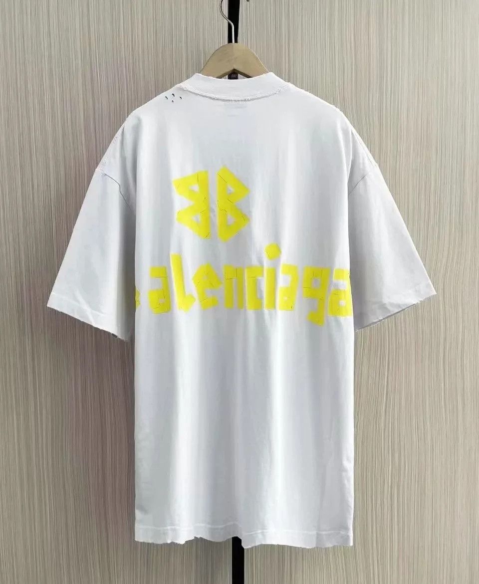 Balenciaga Balenciaga 24SS White Tape Short Sleeve T-shirt Size US L / EU 52-54 / 3 - 2 Thumbnail