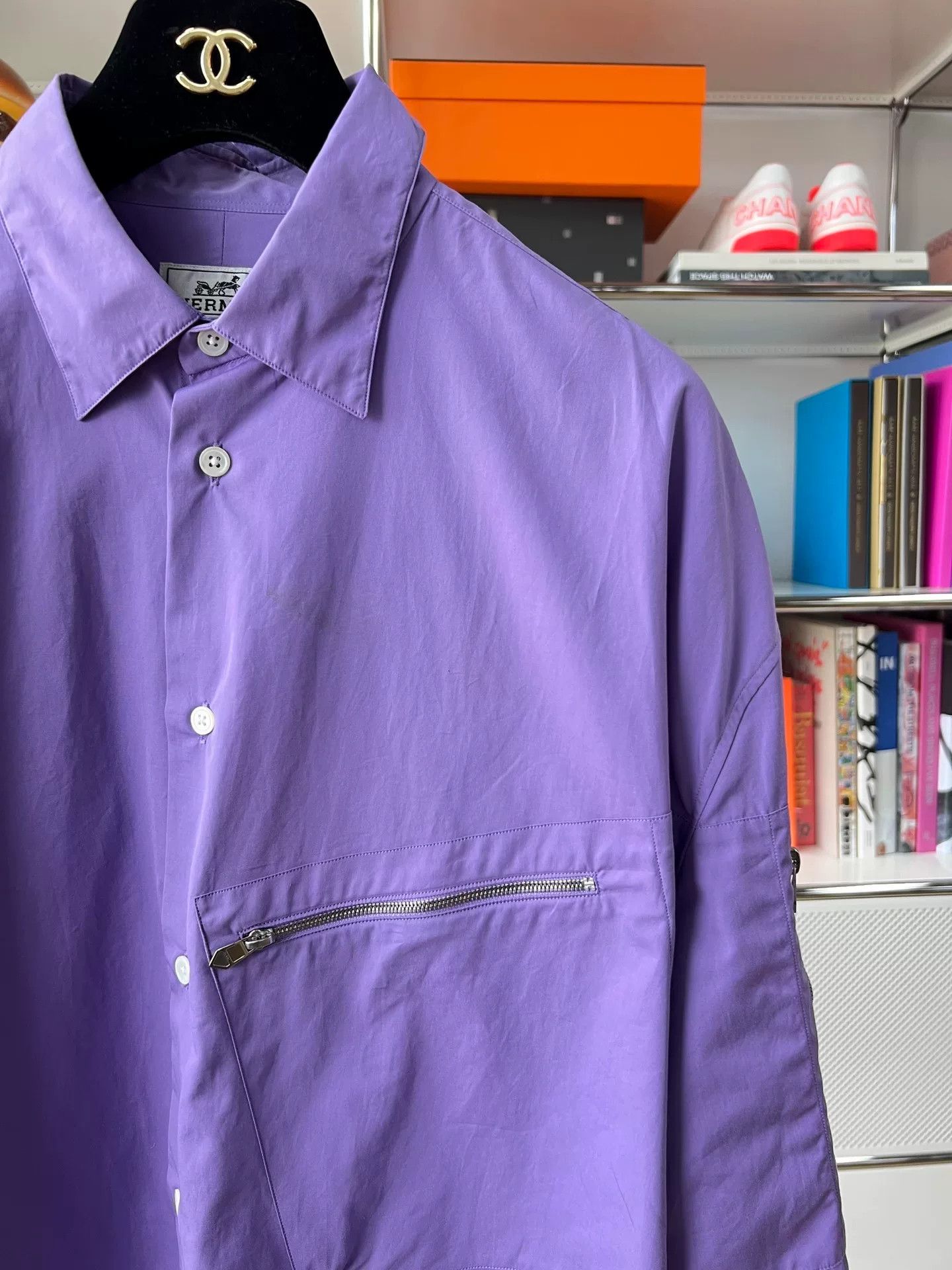 Hermes hermes purple long sleeve shirt with cufflinks Size US L / EU 52-54 / 3 - 2 Thumbnail