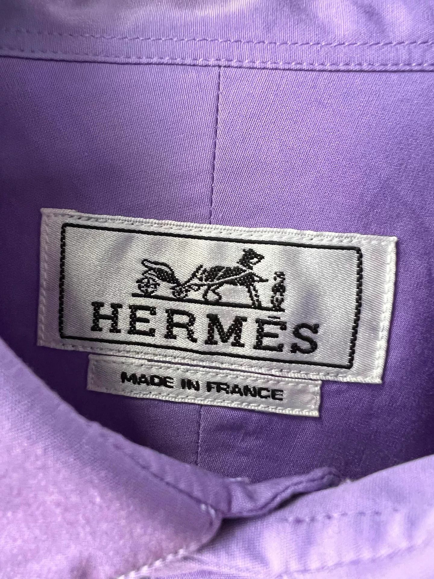 Hermes hermes purple long sleeve shirt with cufflinks Size US L / EU 52-54 / 3 - 6 Thumbnail