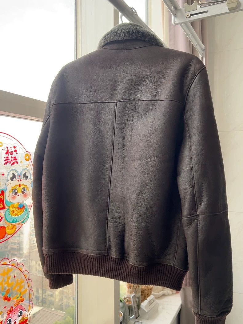 Versace Versace Men's Shearling Leather Jacket Size US M / EU 48-50 / 2 - 2 Thumbnail
