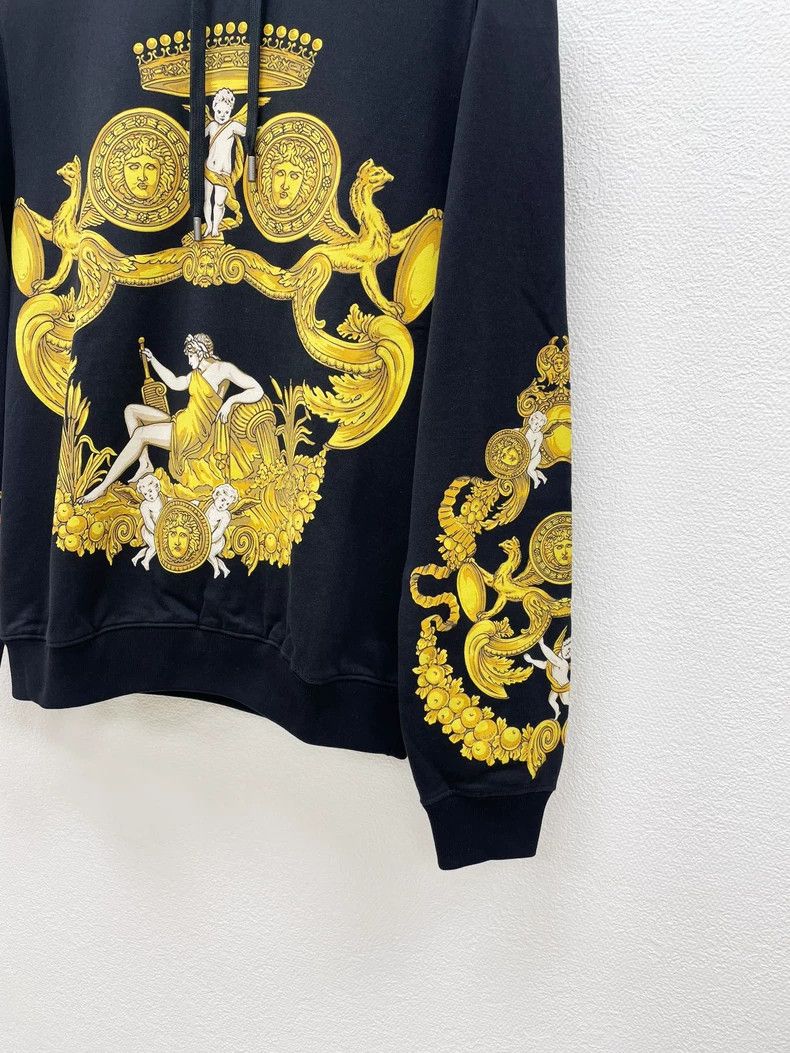 Versace Versace Baroque Print Black Hoodie Size US M / EU 48-50 / 2 - 5 Thumbnail
