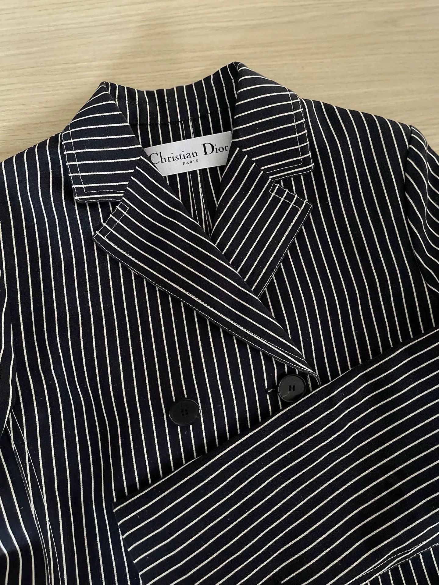 Dior Dior Black White Stripe Blazer FR34 Size US S / EU 44-46 / 1 - 4 Thumbnail