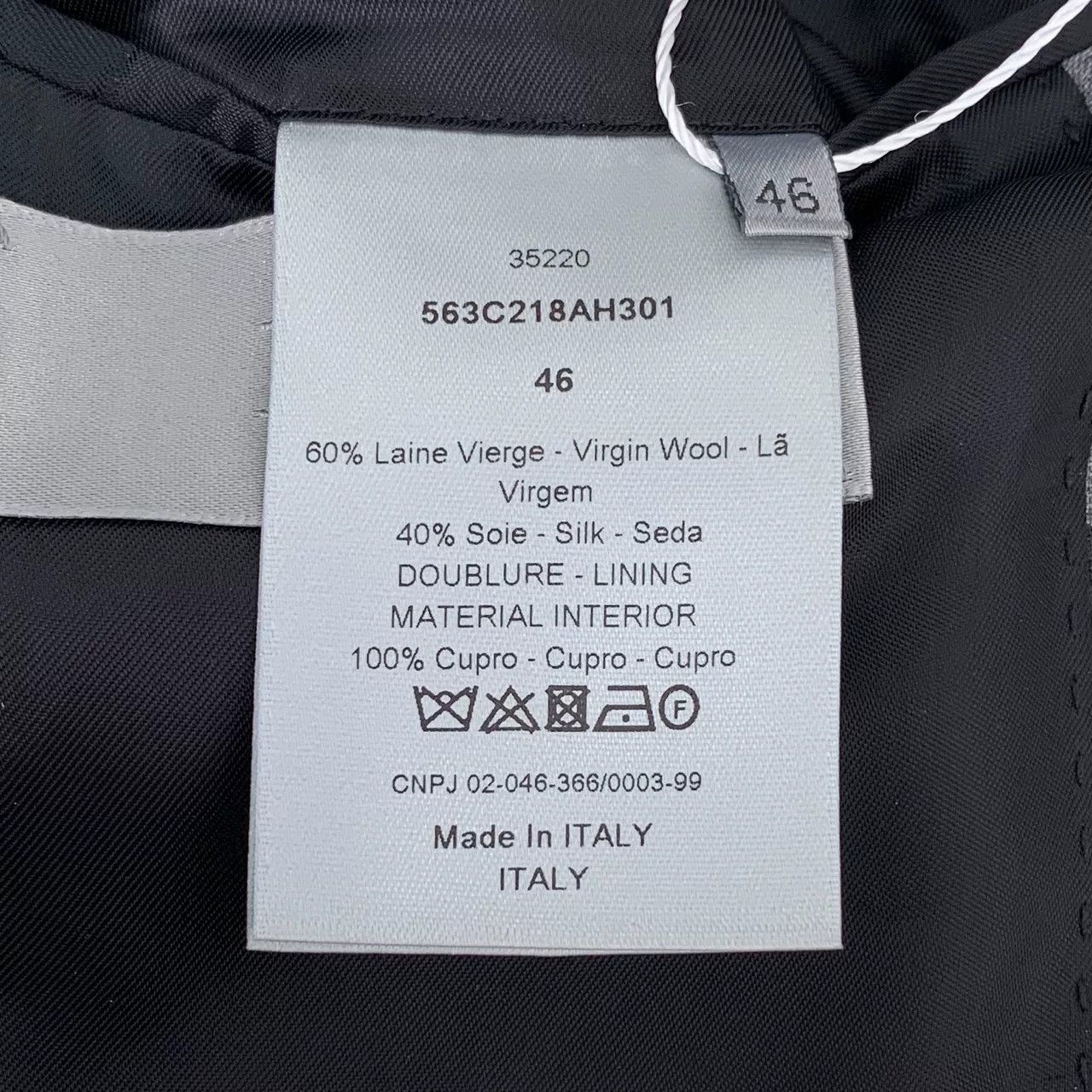 Dior Dior Gray Logo Wool V-neck Blazer Size US S / EU 44-46 / 1 - 6 Thumbnail