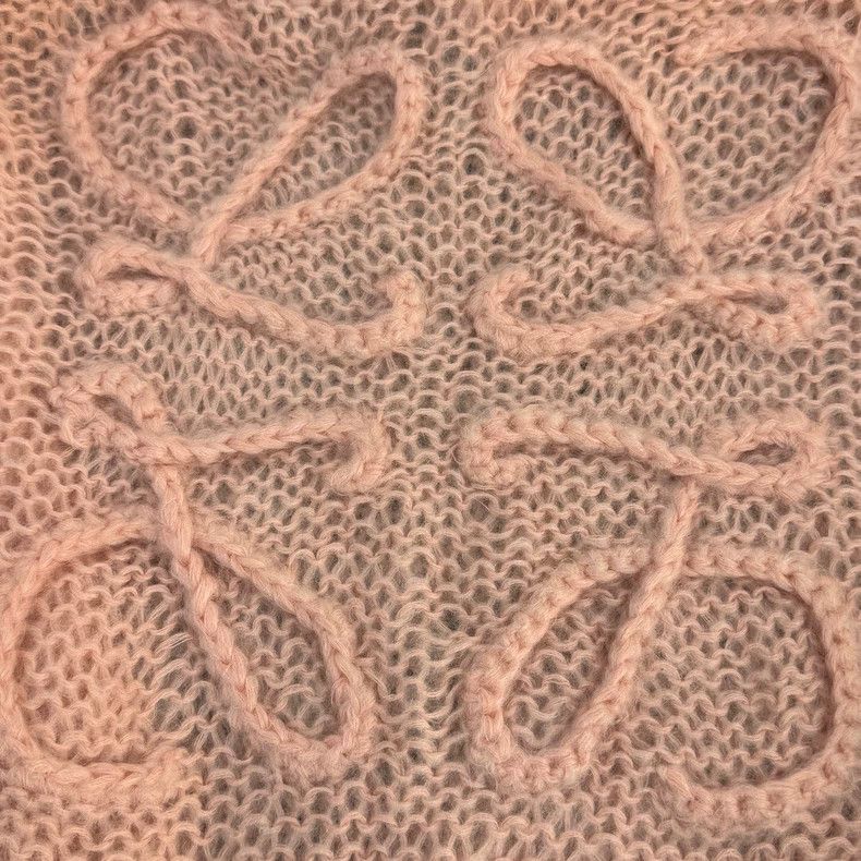Loewe Loewe Pink Openwork Logo Mohair Sweater Size US S / EU 44-46 / 1 - 6 Thumbnail