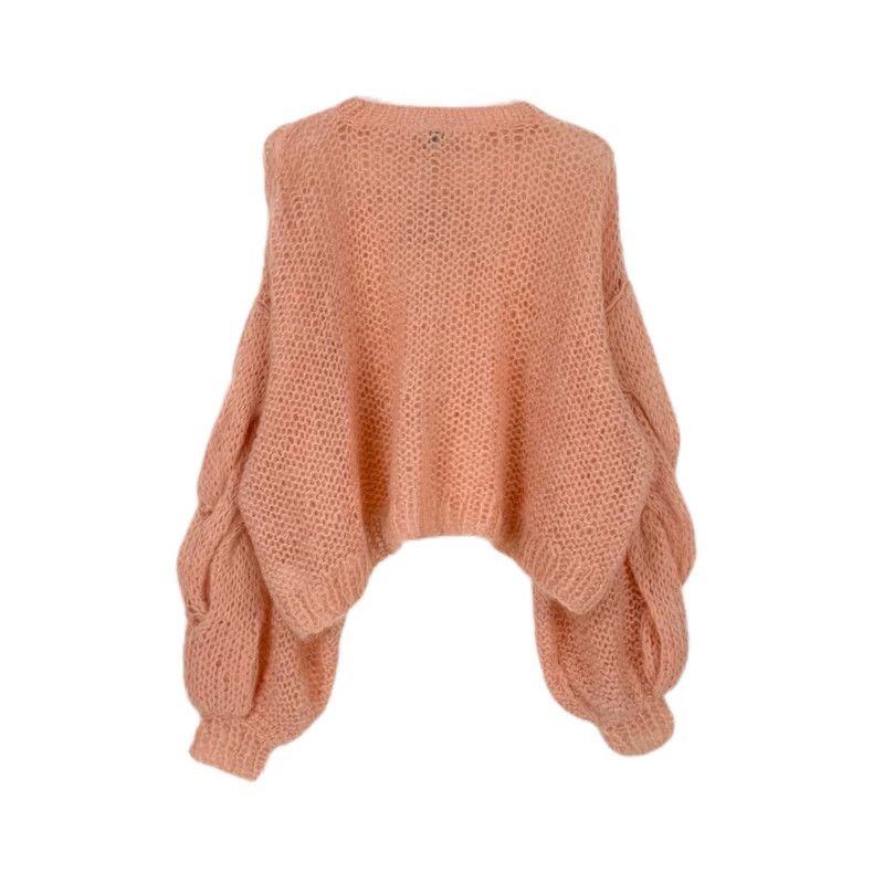 Loewe Loewe Pink Openwork Logo Mohair Sweater Size US S / EU 44-46 / 1 - 2 Thumbnail