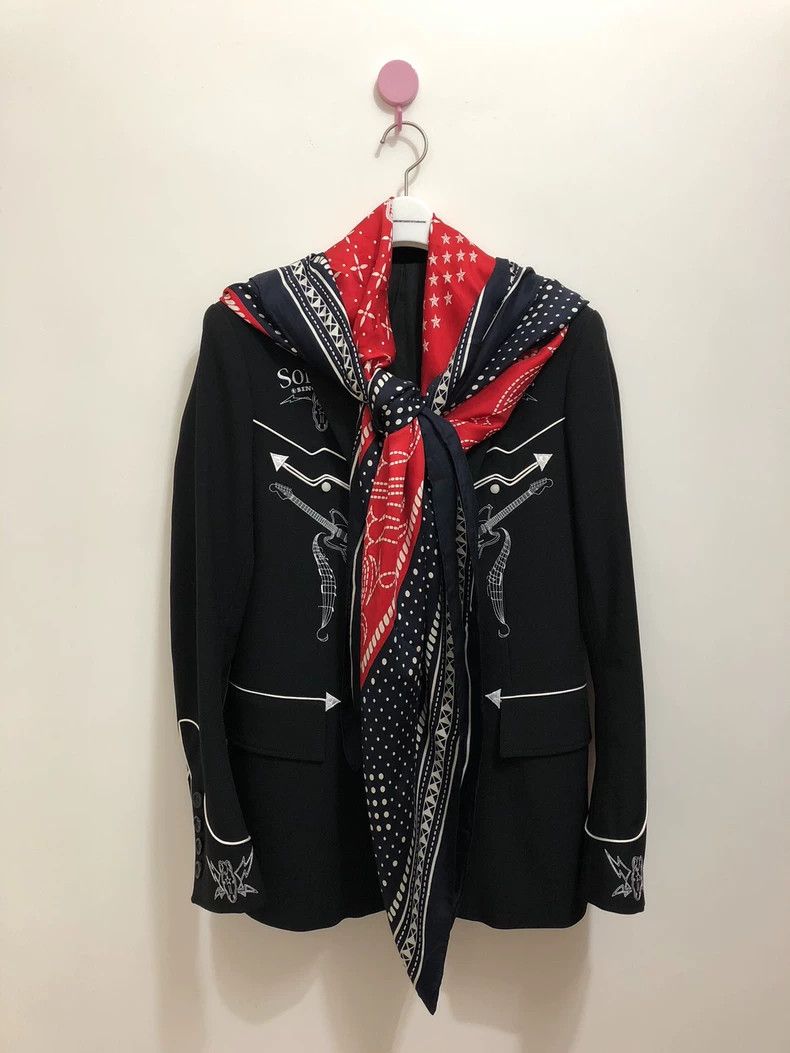 Takahiromiyashita The Soloist. TAKAHIROMIYASHITA THE soloist Silk Scarf Size ONE SIZE - 3 Thumbnail