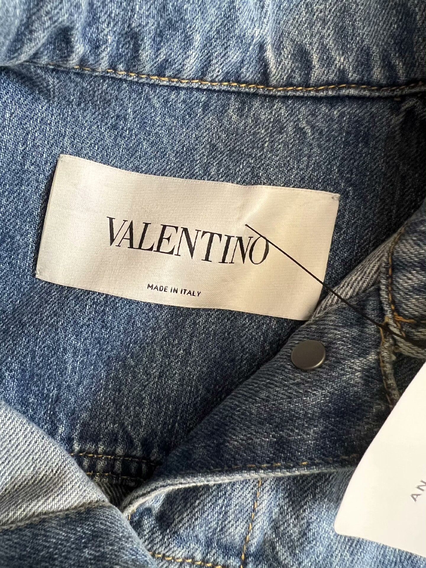 Valentino Valentino Denim Cape Jacket with V Logo Size US XS / EU 42 / 0 - 5 Thumbnail