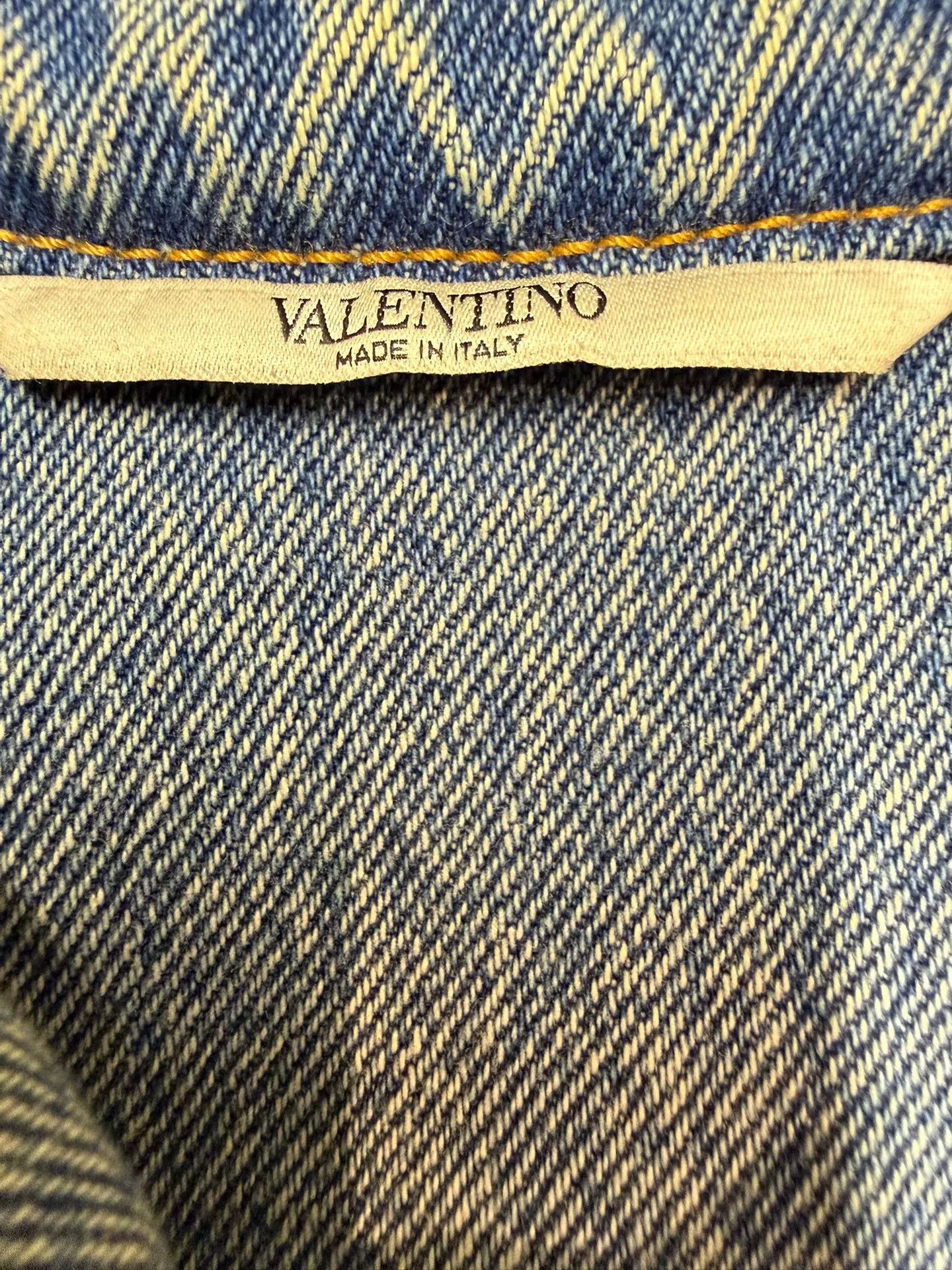 Valentino Valentino Denim Jacket Size 46 Size US XL / EU 56 / 4 - 2 Thumbnail