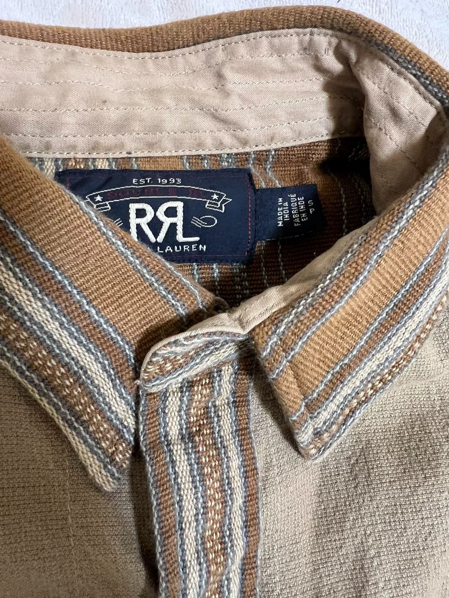 RRL Ralph Lauren RRL Military Striped Shirt S Size US S / EU 44-46 / 1 - 2 Thumbnail