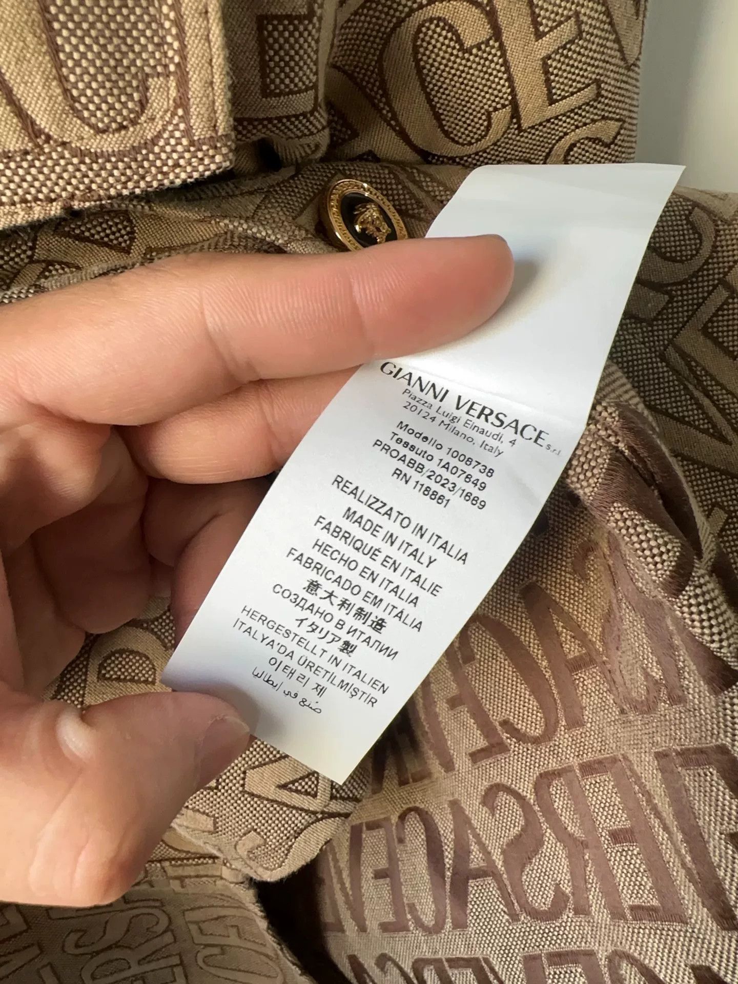 Versace Versace All-over Print Jacket Size US L / EU 52-54 / 3 - 4 Thumbnail