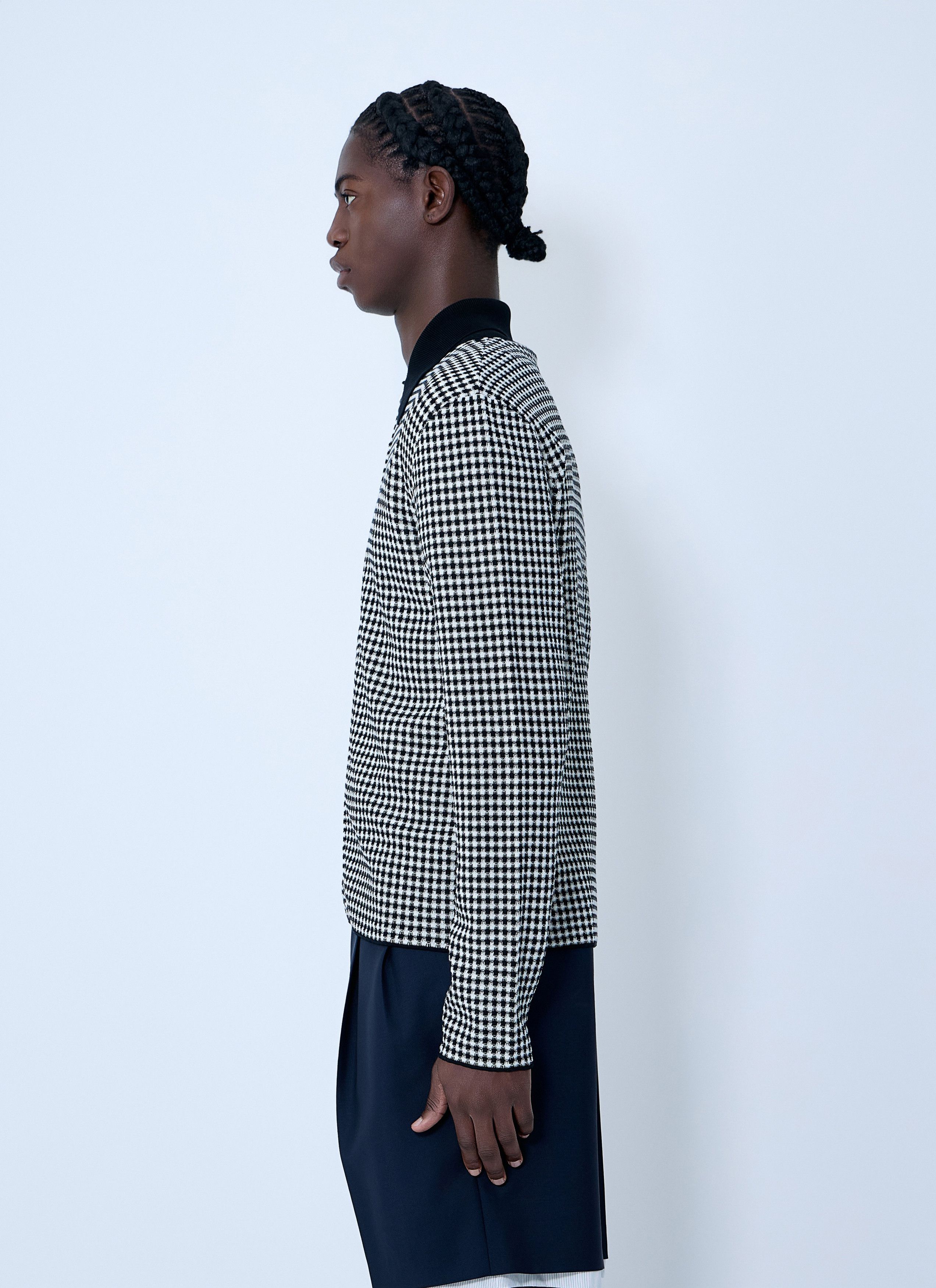 Jil Sander Houndstooth Zip-Up Shirt Size US L / EU 52-54 / 3 - 3 Thumbnail