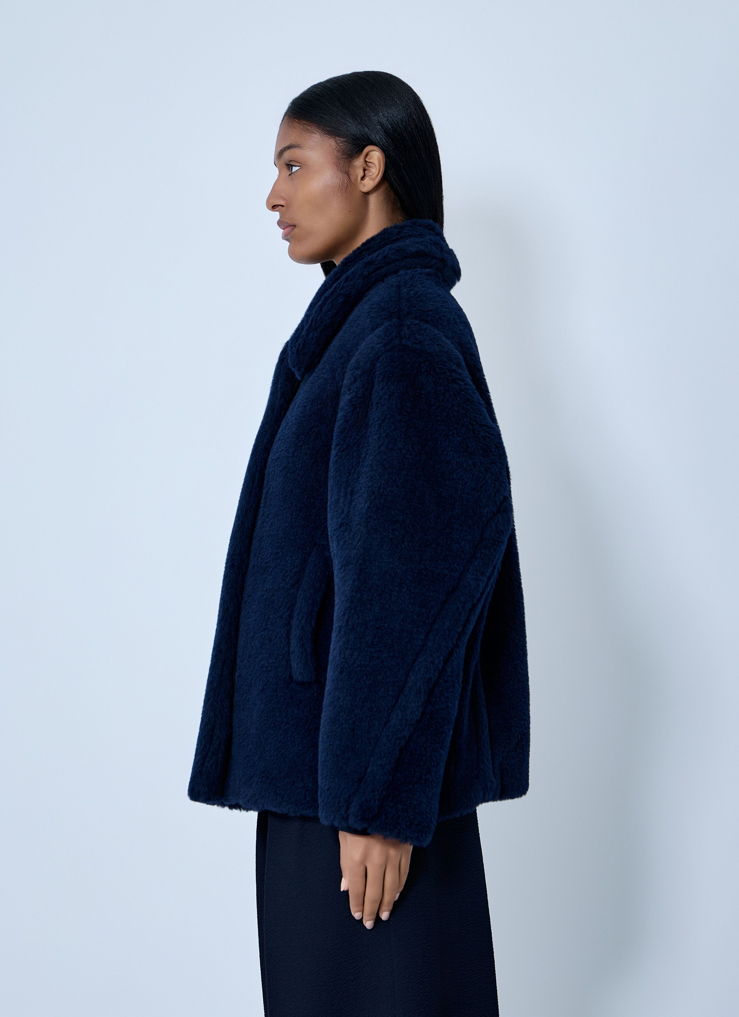 Max Mara Wool-And-Silk-Blend Coat Size M / US 6-8 / IT 42-44 - 3 Thumbnail