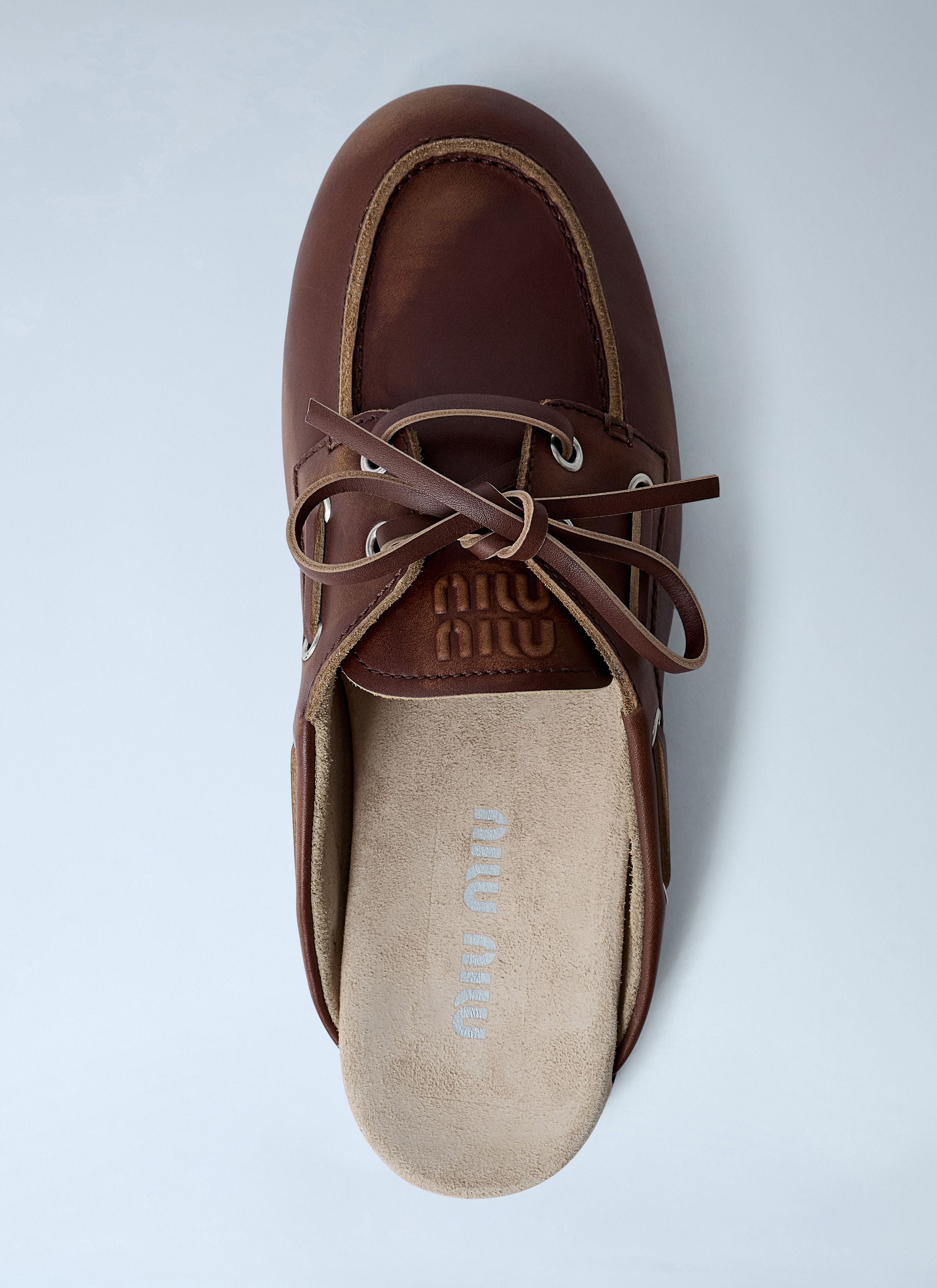 Miu Miu Leather Lace-Up Mules Size US 6 / IT 36 - 6 Thumbnail