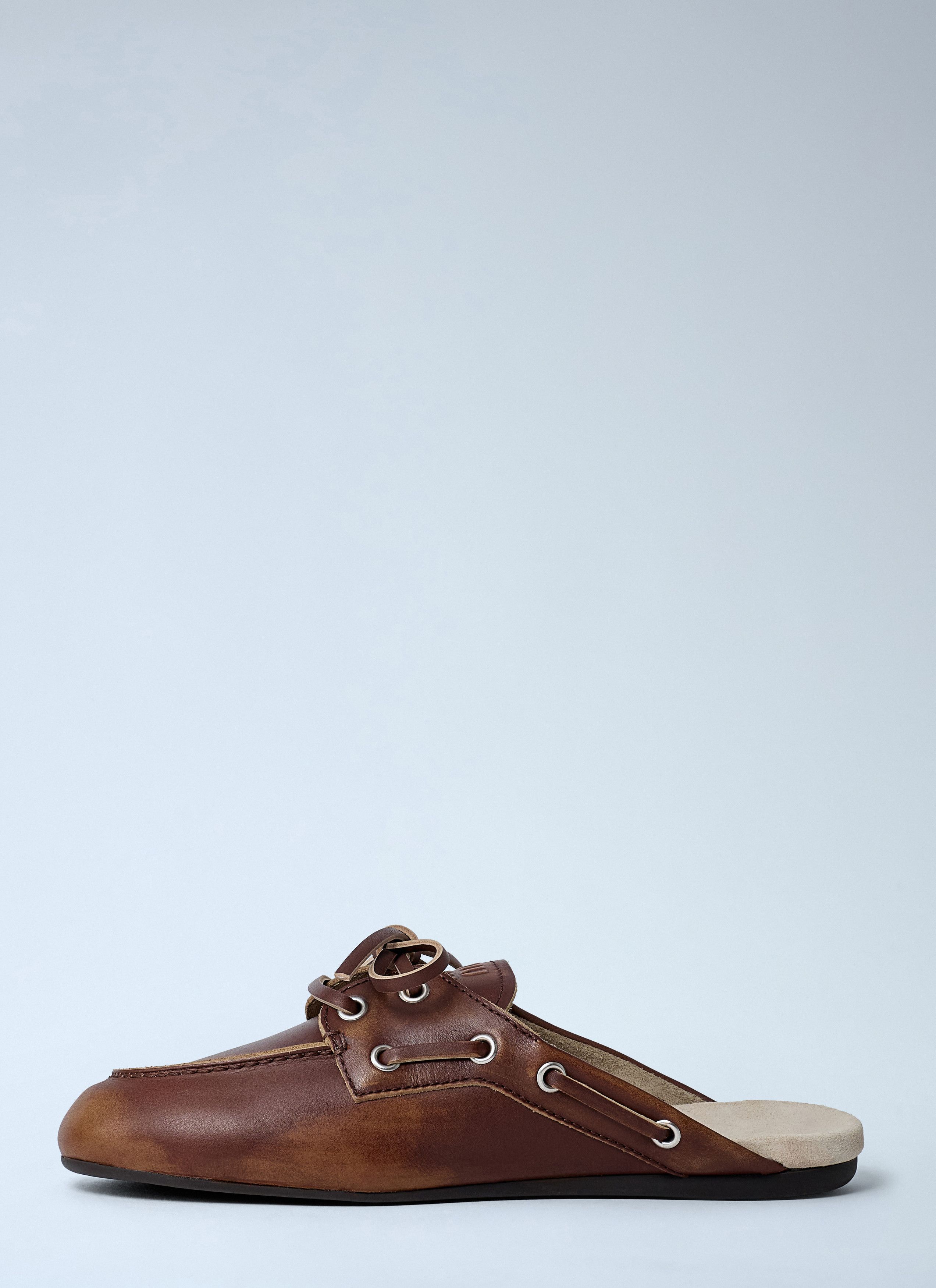 Miu Miu Leather Lace-Up Mules Size US 8 / IT 38 - 4 Thumbnail