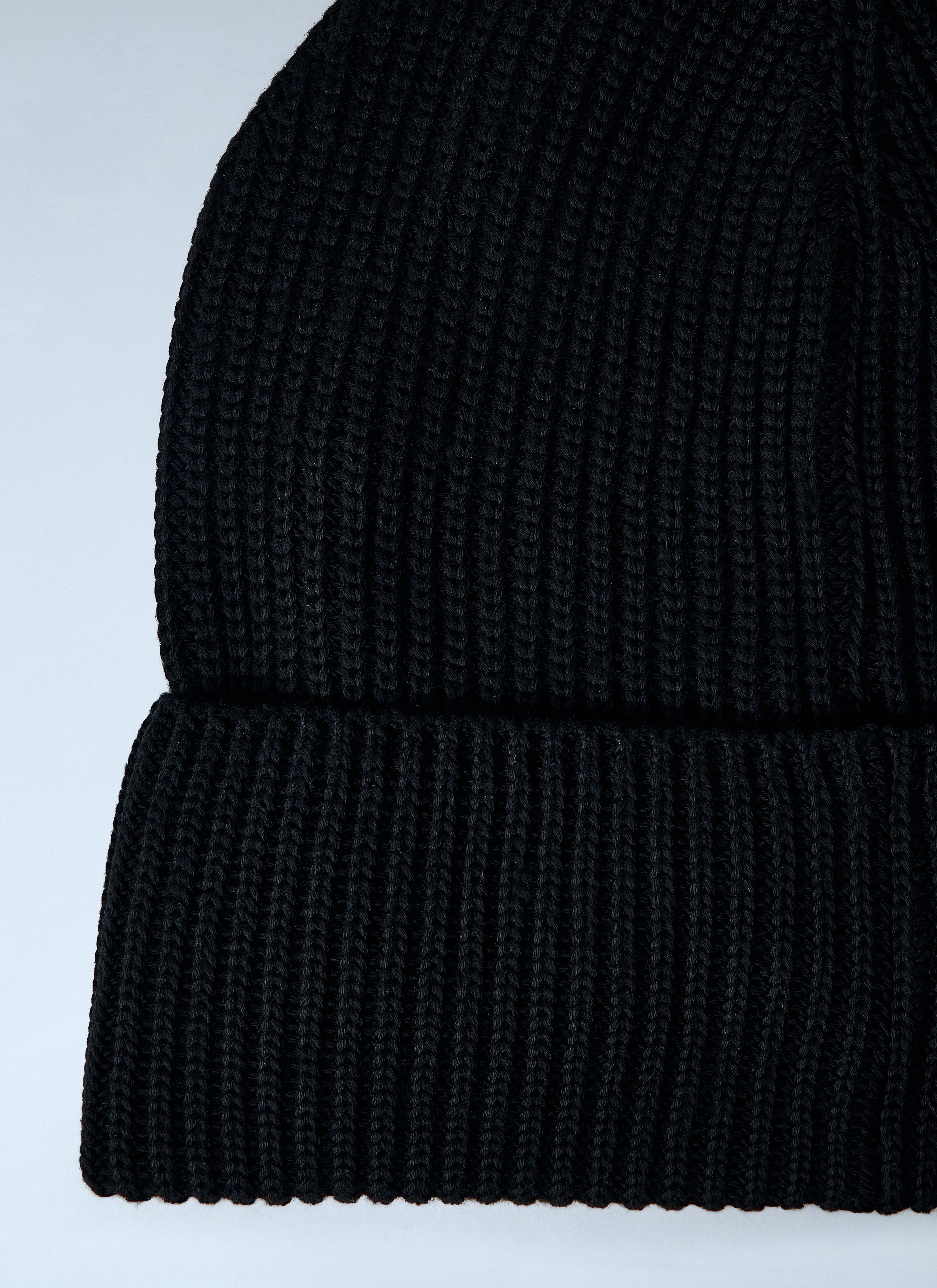 Moncler Logo Motif Beanie Hat Size ONE SIZE - 3 Thumbnail