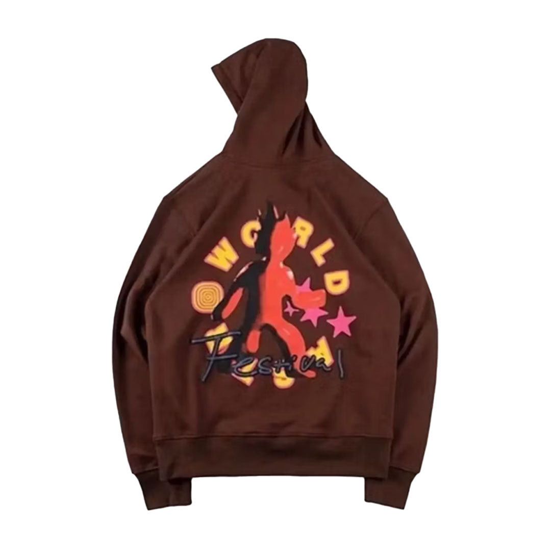 Travis Scott Astrofest Flame Guy Hoodie Brown Size US M / EU 48-50 / 2 - 2 Thumbnail