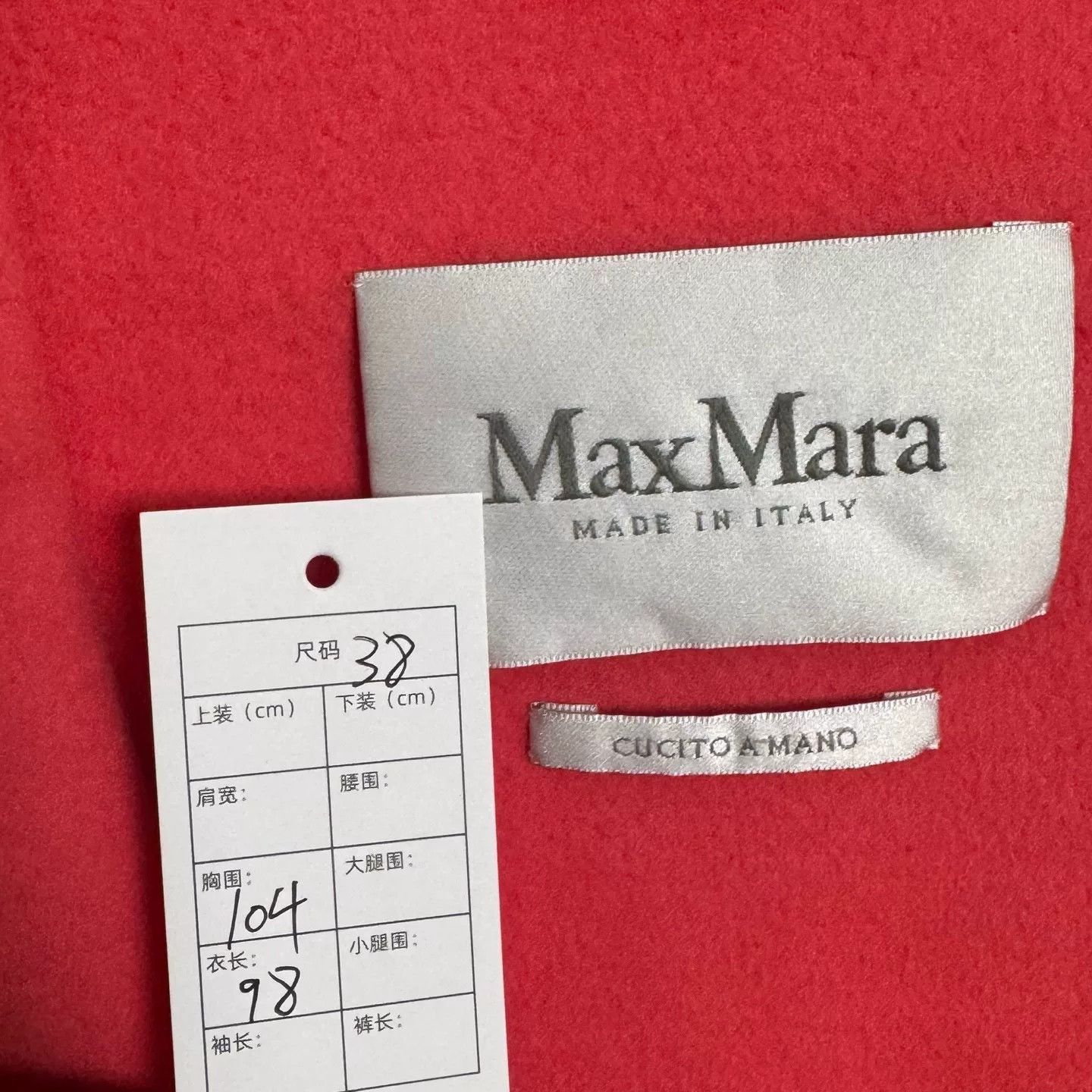 Max Mara Max Mara Red Long Coat Size 38 Size US S / EU 44-46 / 1 - 2 Thumbnail