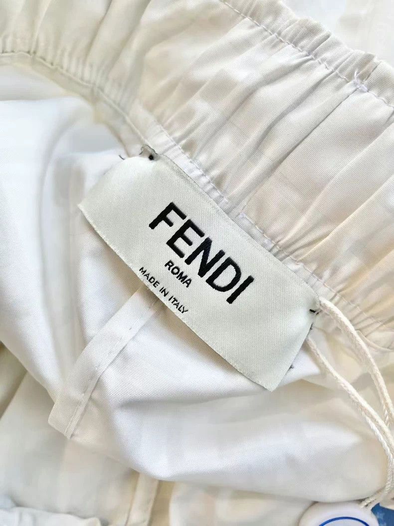Fendi Fendi Beige Monogram Print Shorts Size US 26 / EU 42 - 4 Thumbnail
