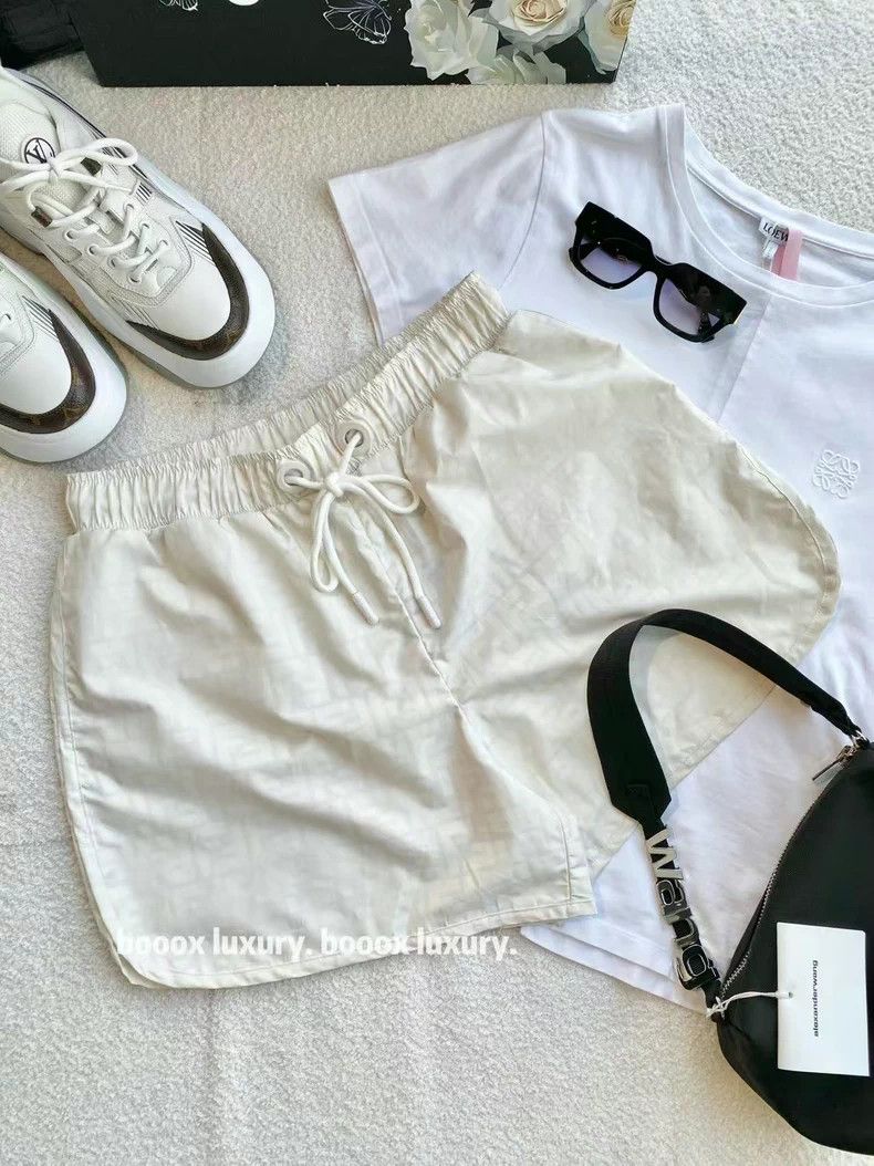 Fendi Fendi Beige Monogram Print Shorts Size US 26 / EU 42 - 7 Thumbnail